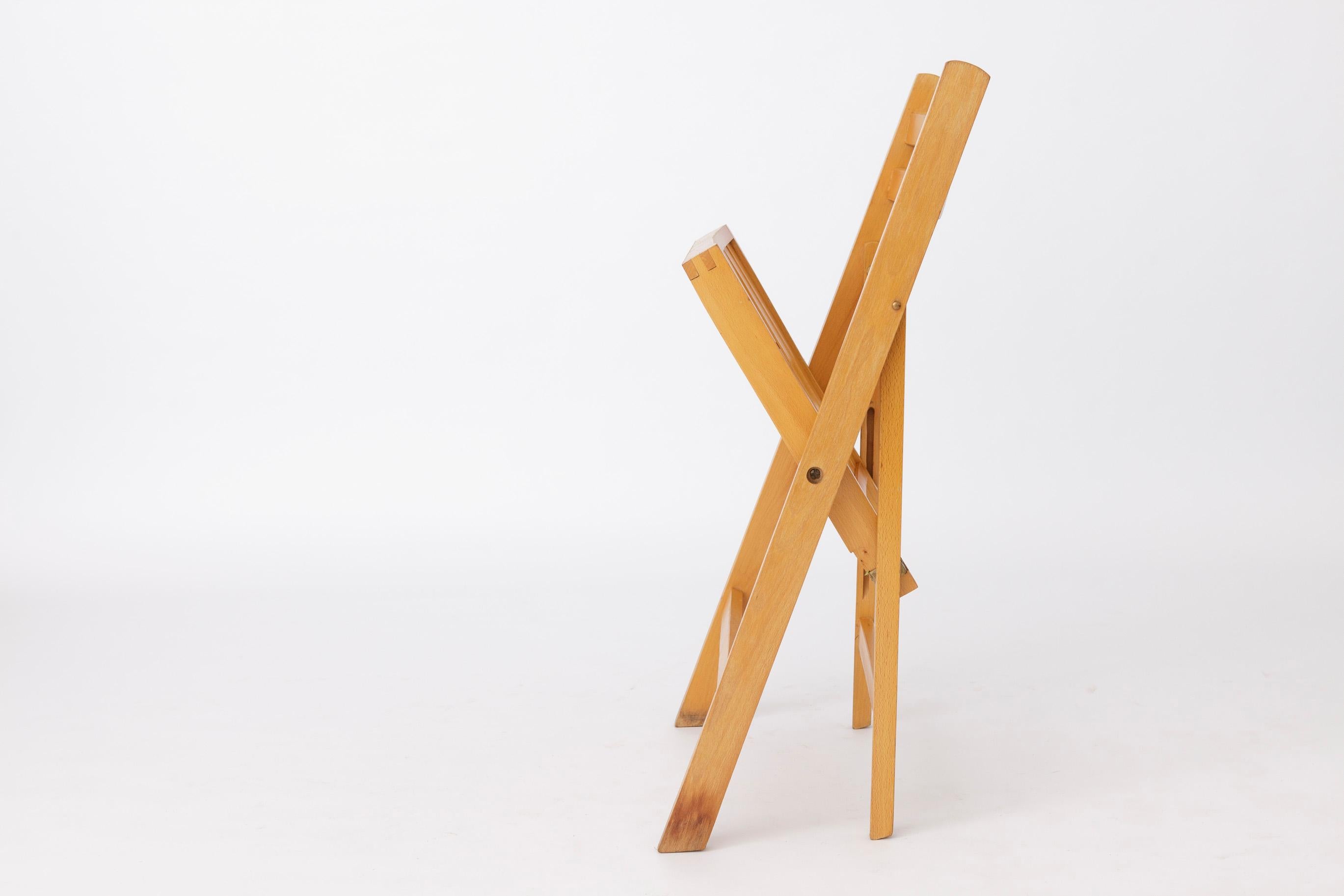 Teak 1 of 2 Sedia Foldes vintage anni '70 di CTC Holland in vendita