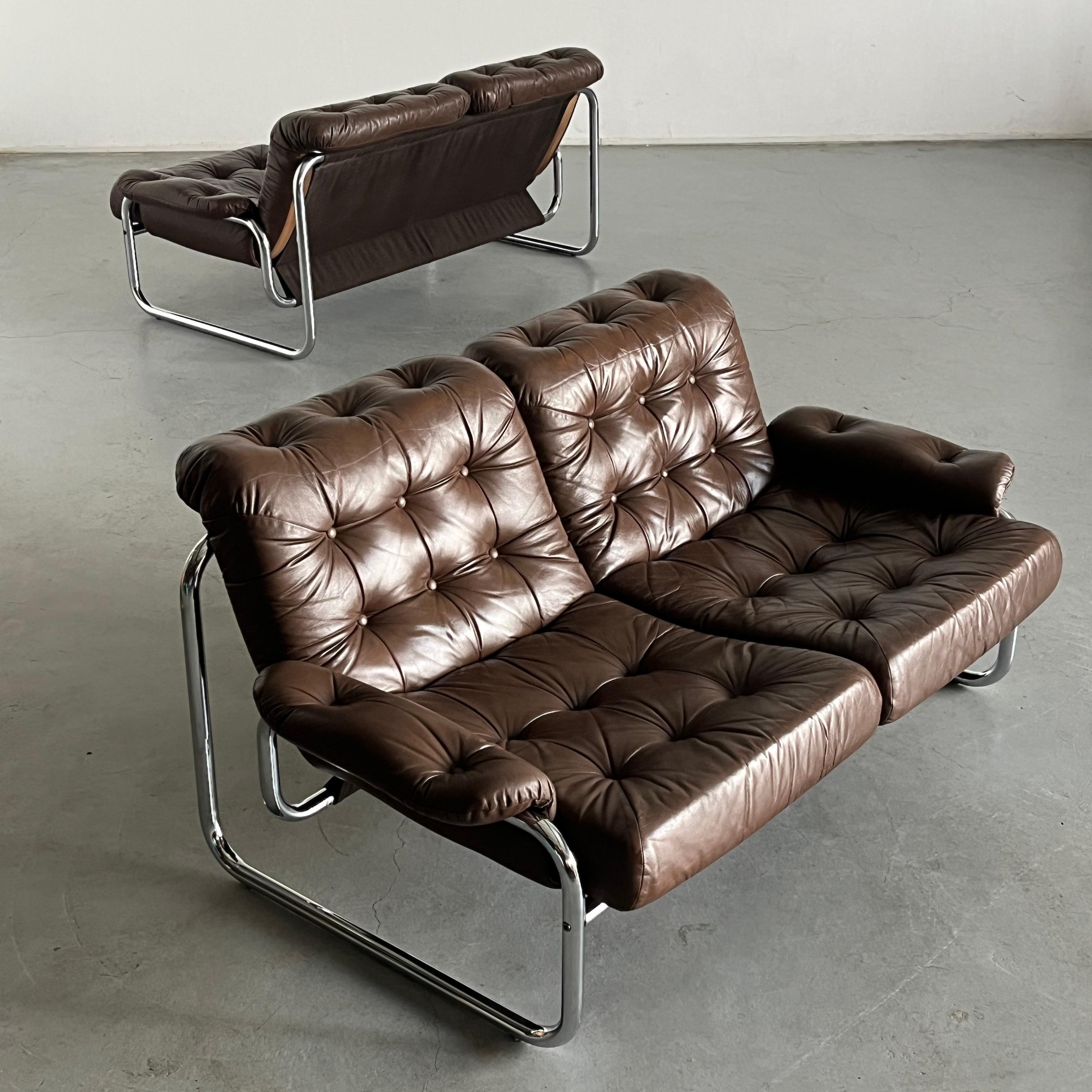 Mid-Century Modern 1 de 2 Canapés Vintage Ikea 'Borkum' par Johan Bertil Häggström, 1970 Suède en vente