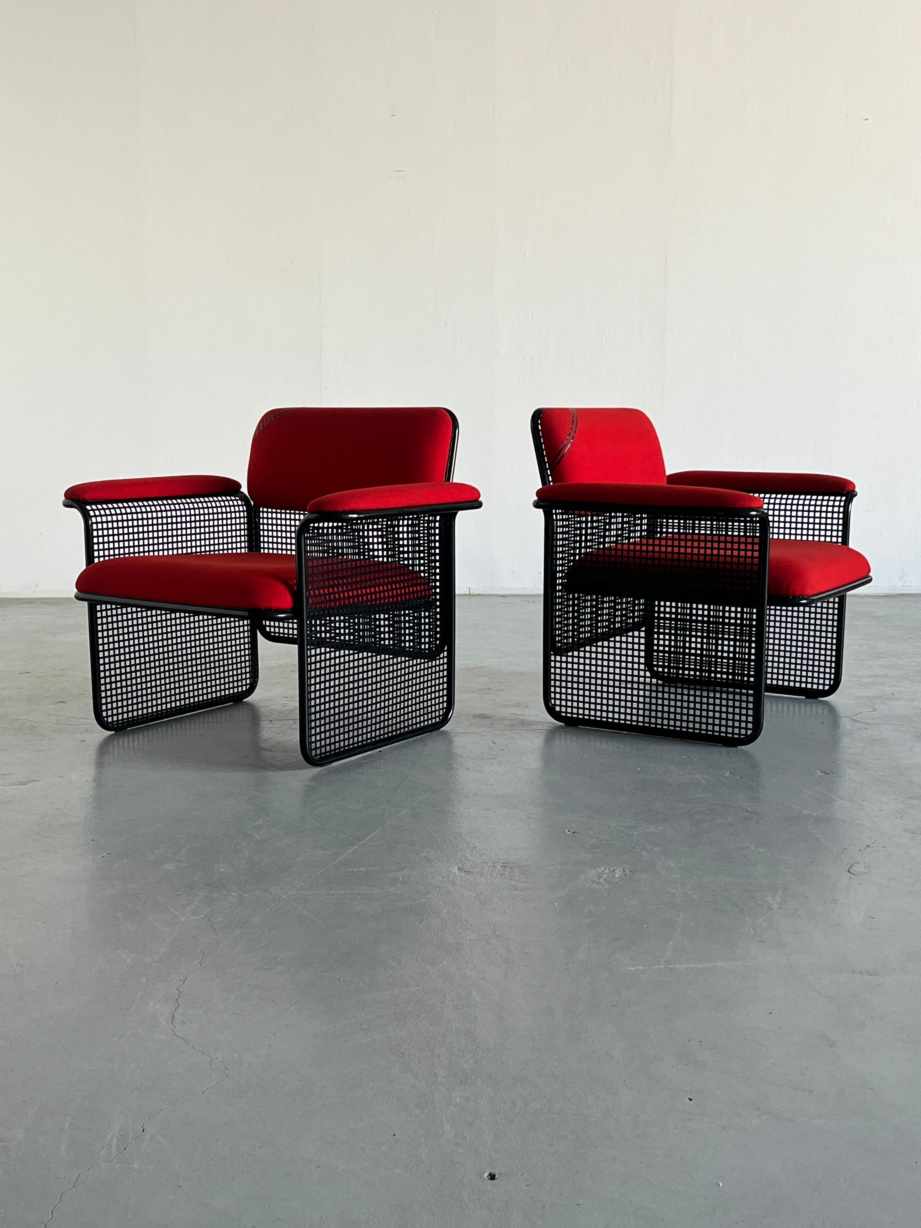 1 of 2 Vintage Italian Postmodern Armchairs by Talin, Italy 1970s In Good Condition In Zagreb, HR