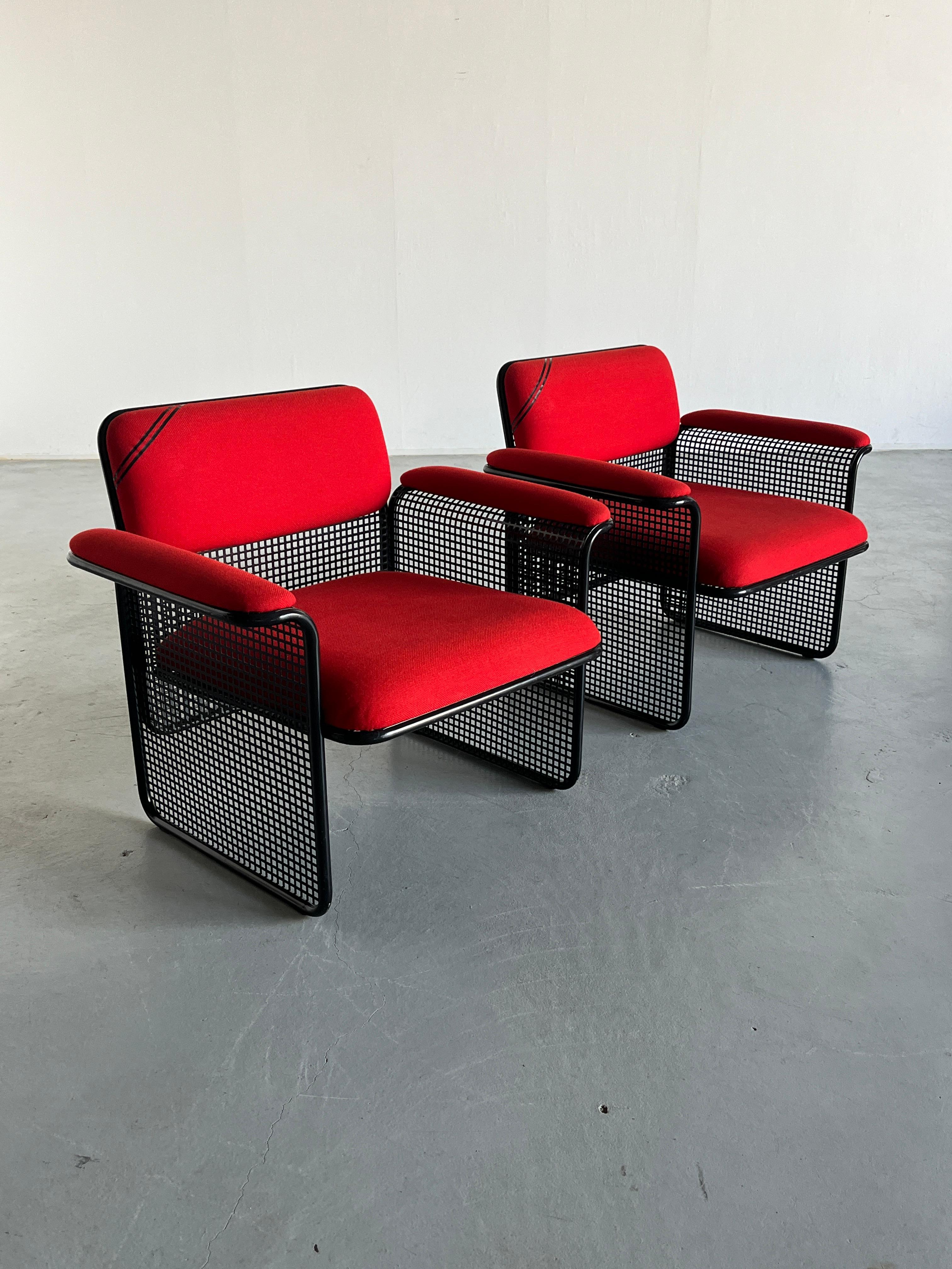 Late 20th Century 1 of 2 Vintage Italian Postmodern Armchairs by Talin, Italy 1970s