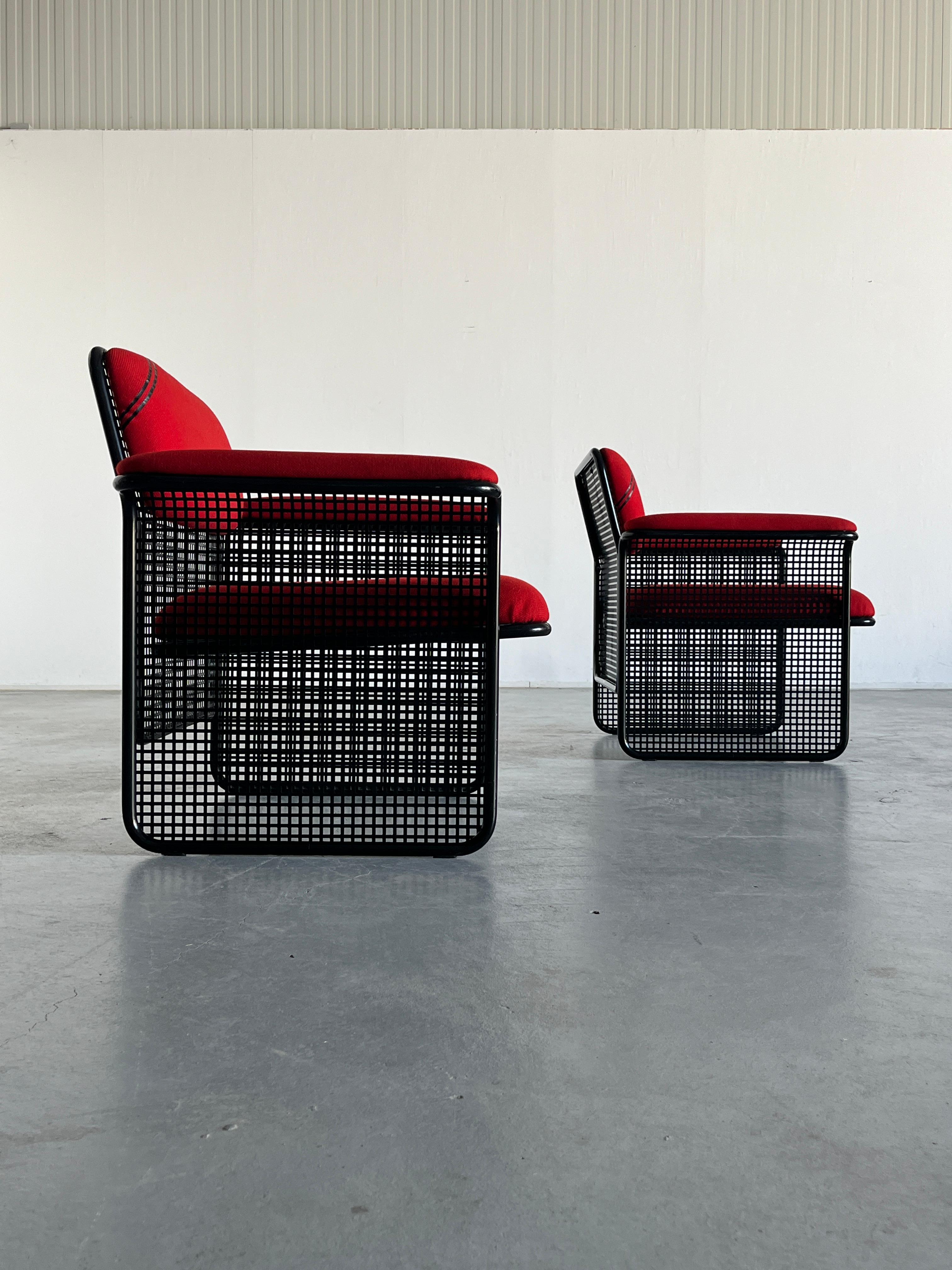 Metal 1 of 2 Vintage Italian Postmodern Armchairs by Talin, Italy 1970s