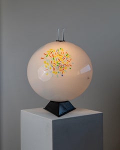 1 of 2 Vintage Murano Glass Table Lamps, Italy, 1980s