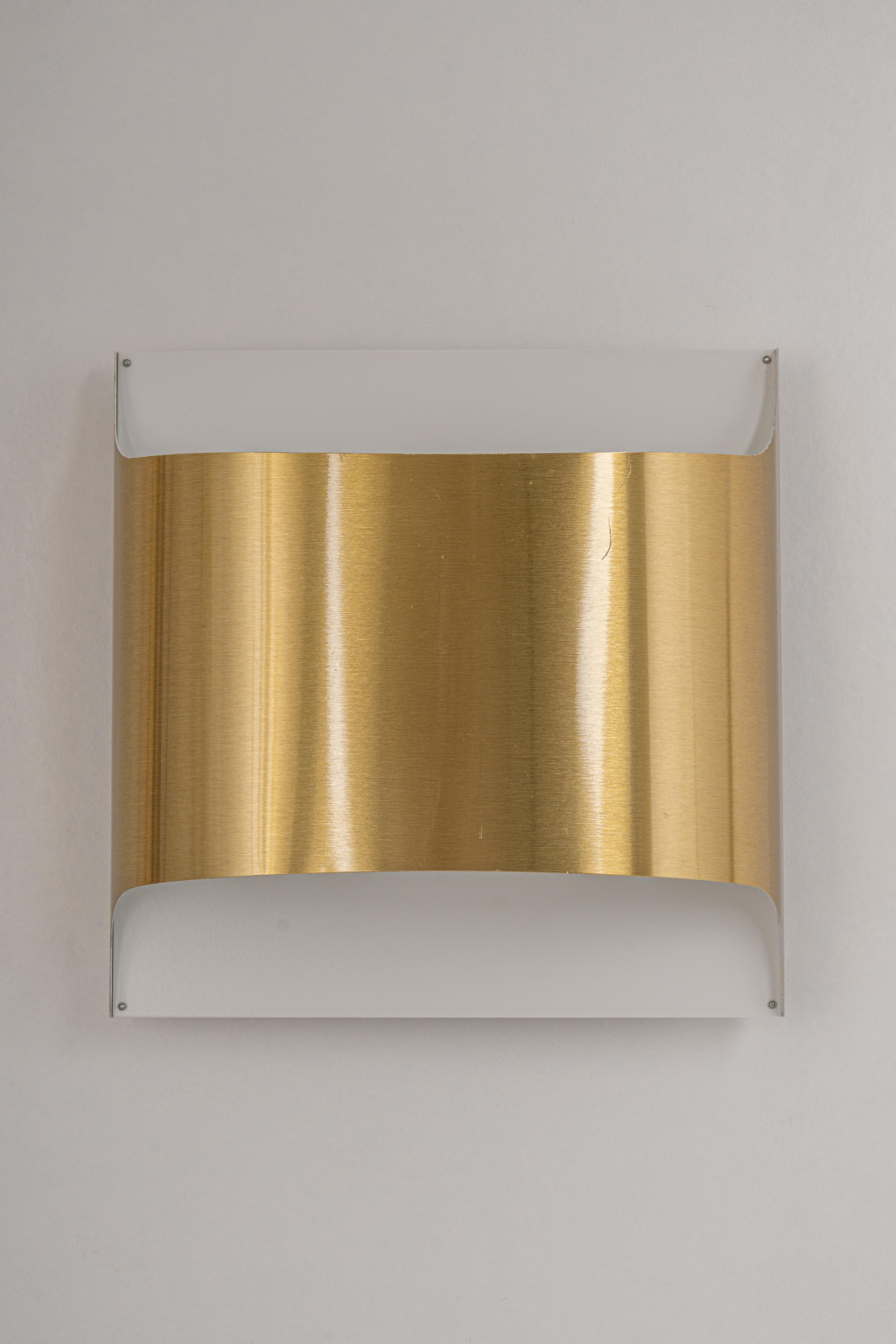 Brass 1 of 2 Wall Sconces Designed by Staff, Germany, 1970s For Sale