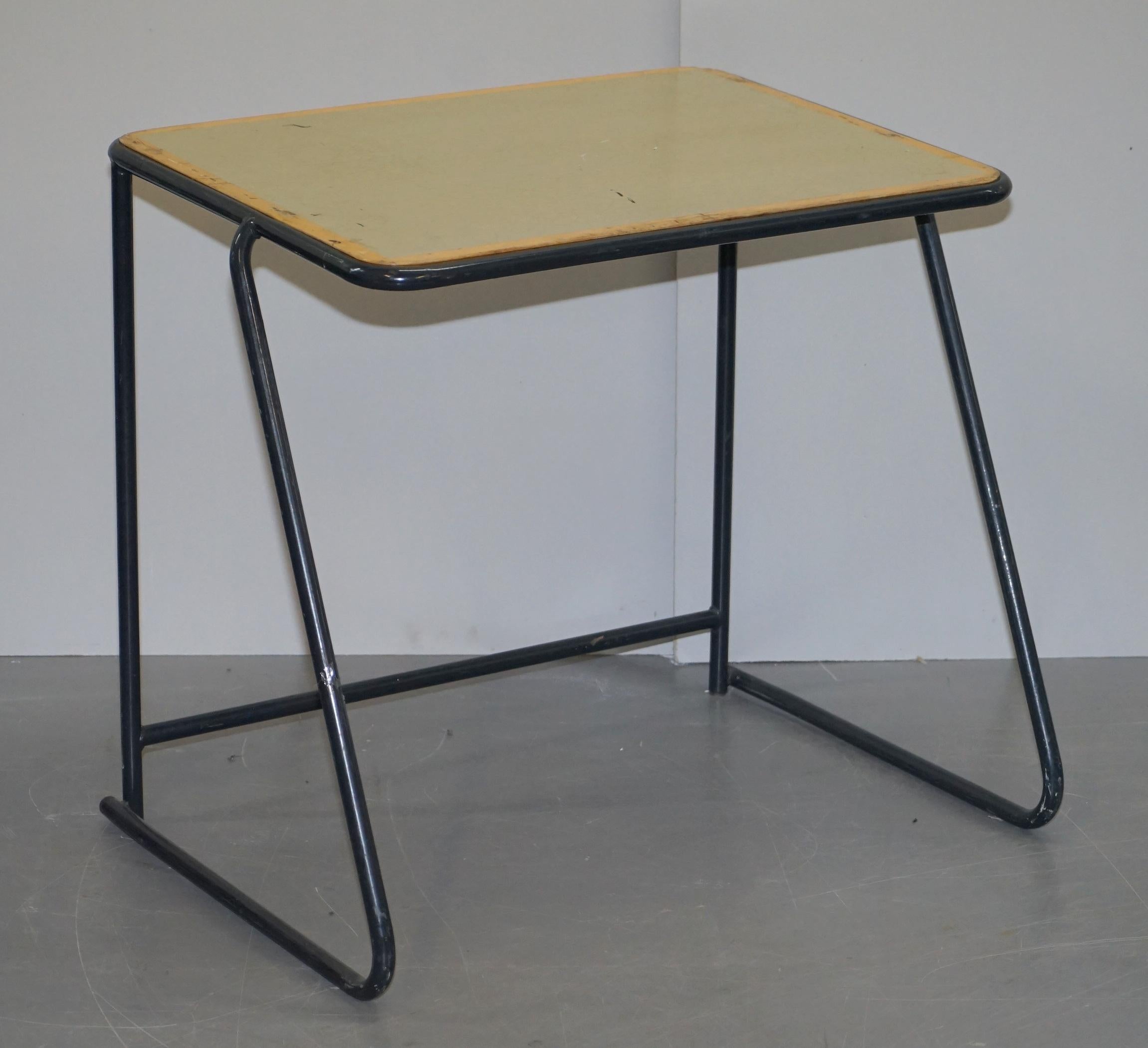 We are delighted to offer for sale 1 of 20 British military Army stacking desk tables

A well made suite, this listing is to buy one with the option to buy up to twenty

They are original patina so have various marks, signs of use and so on all