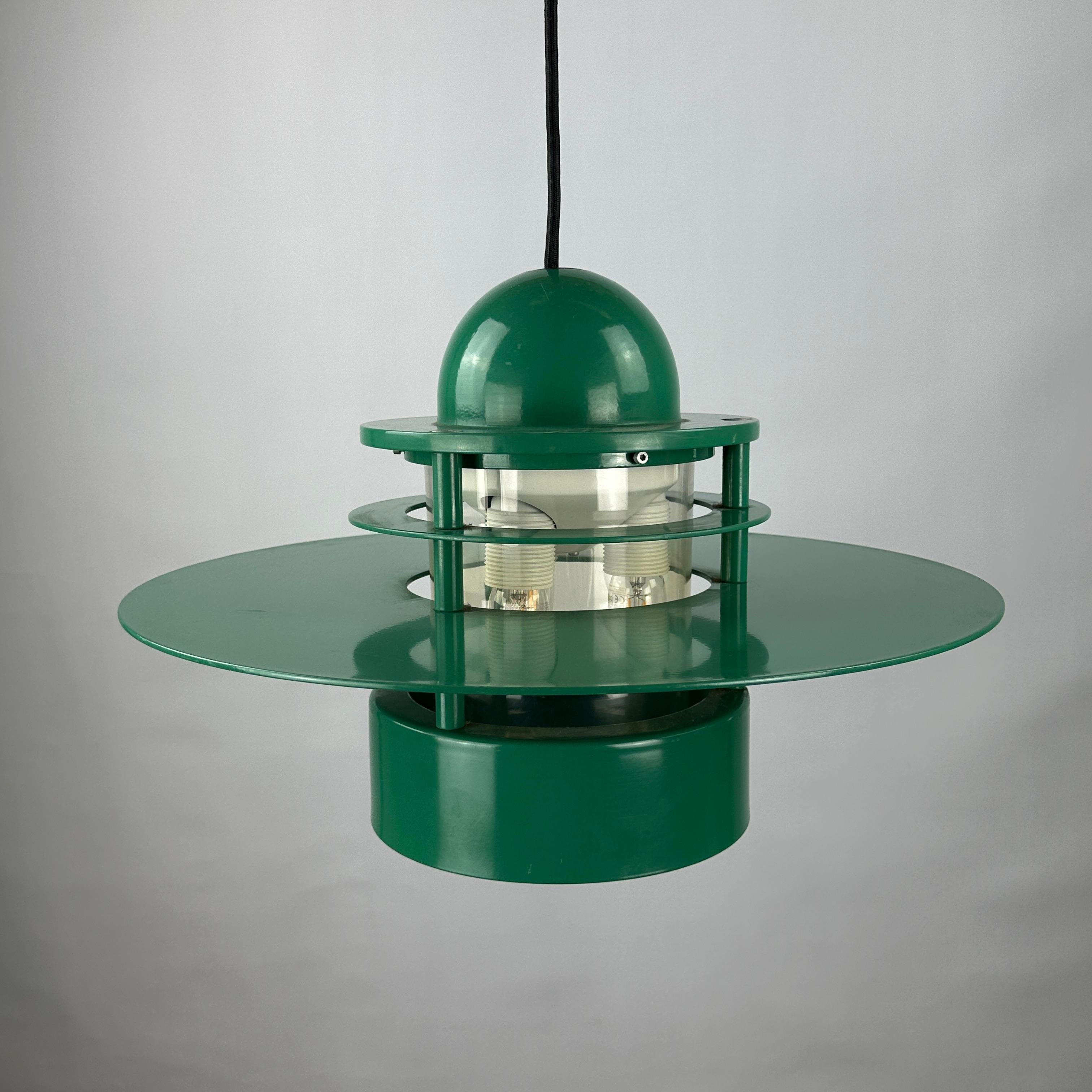 1 of 20 Louis Poulsen green pendant light Orbiter XL by Jens Møller Jensen For Sale 5