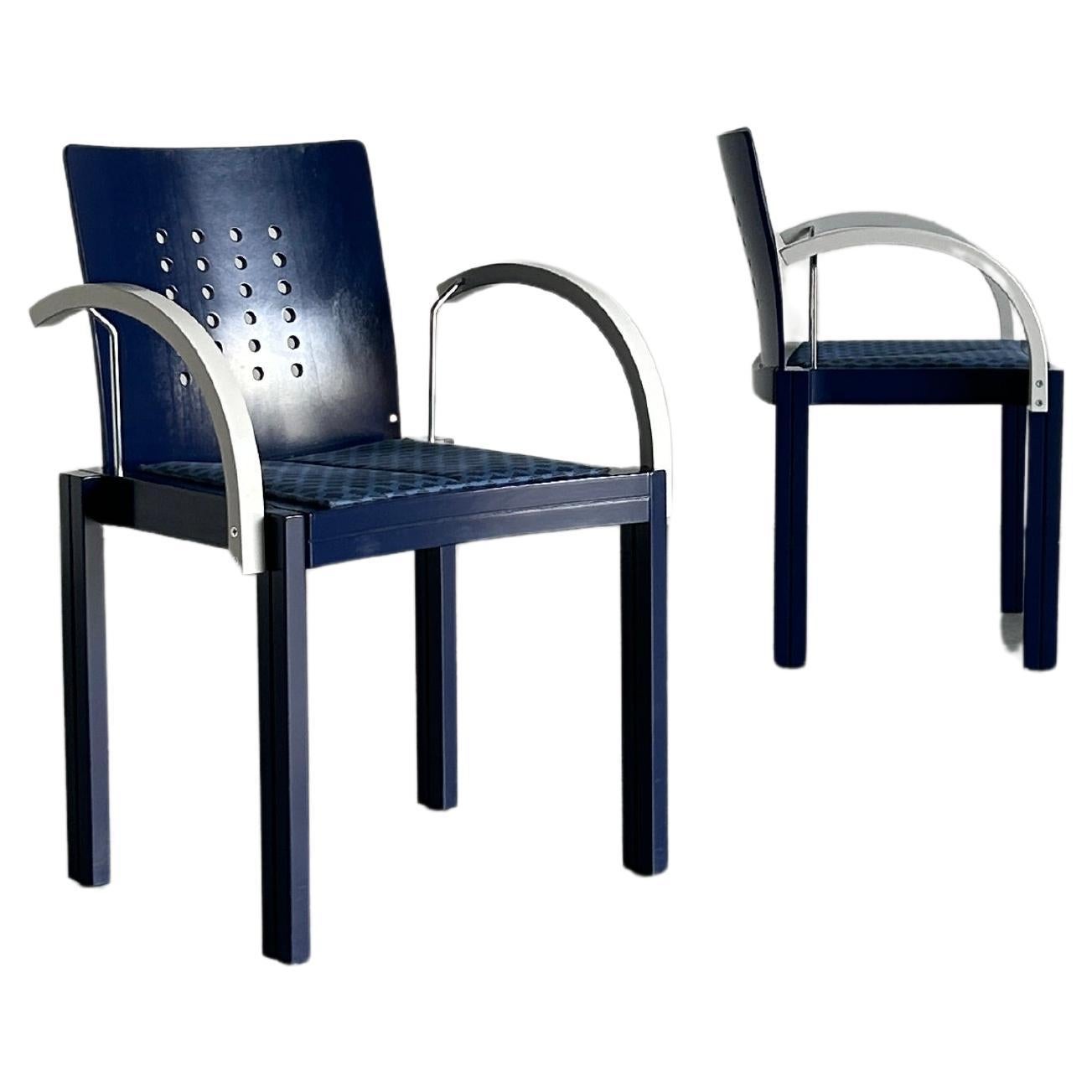 1 von 20 Postmoderne Memphis Ära Thonet Vienna Stackable Signed Dining Chairs, 90er Jahre