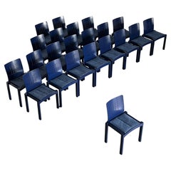 1 of 20 Postmodern Memphis Era Thonet Vienna Stackable Signed Dining Chairs, 90s