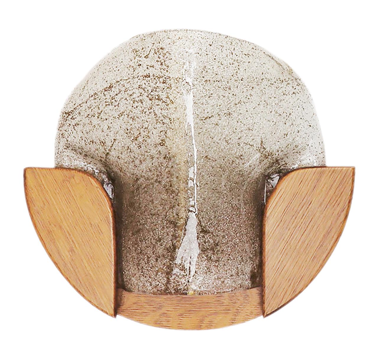 1 'of 3' 1960 Allemagne Applique murale moderniste Aventurine Murano Glass & Wood en vente 2