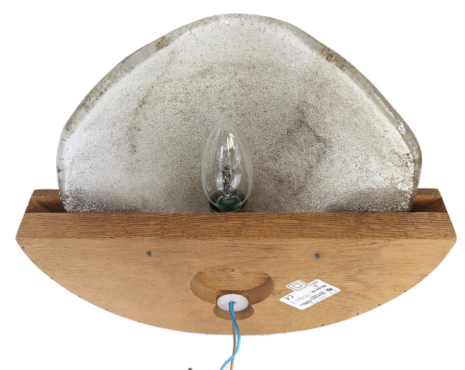 1 'of 3' 1960 Allemagne Applique murale moderniste Aventurine Murano Glass & Wood en vente 1