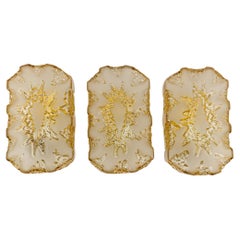 1. von 3 Bernsteinglas-Wandleuchtern oder Wandleuchtern von Limburg, 1960er Jahre, Deutschland