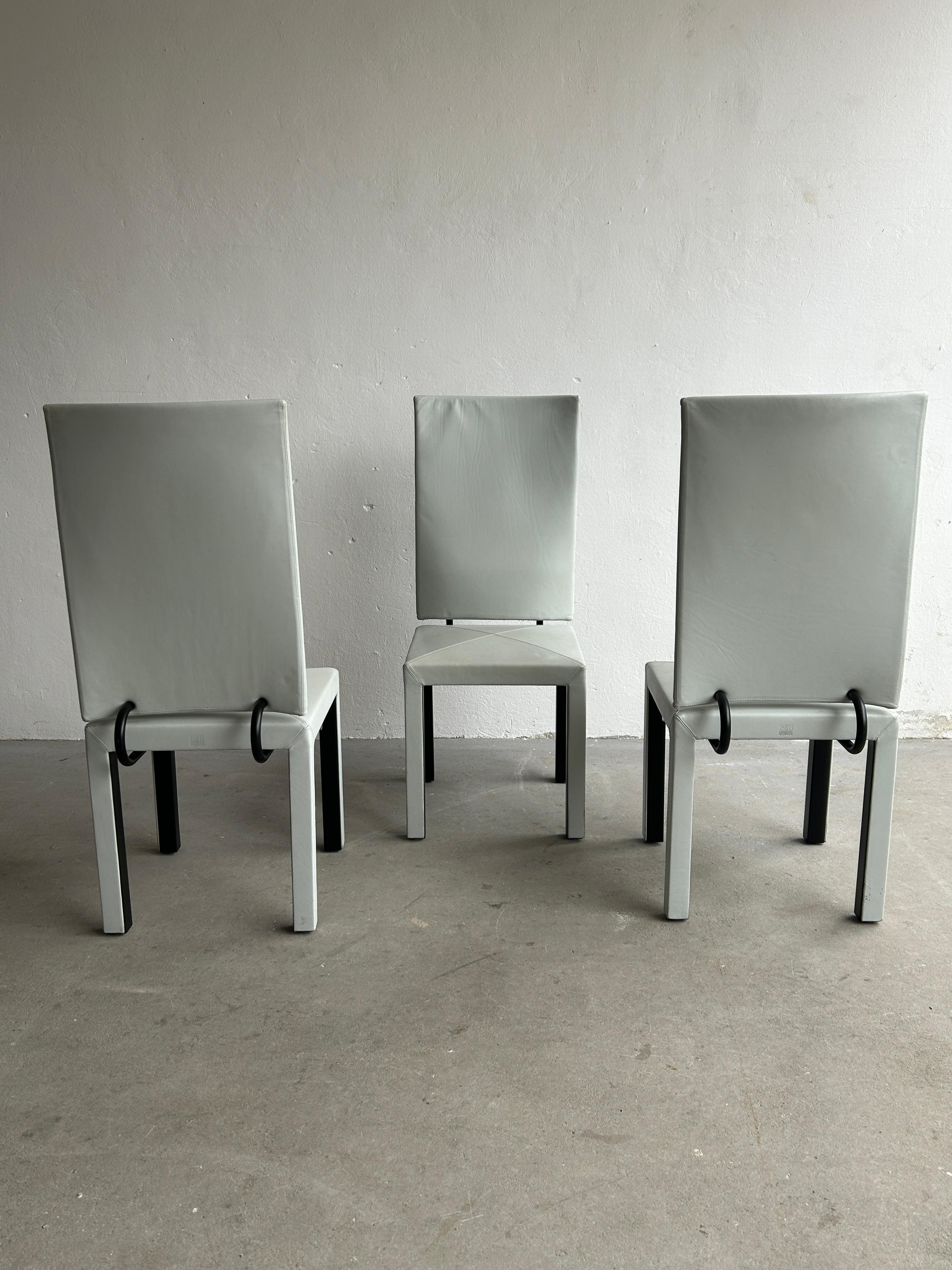 1 des 3 fauteuils Arcadia « Arcalla » en cuir vintage de Paolo Piva pour B&B Italia en vente 3