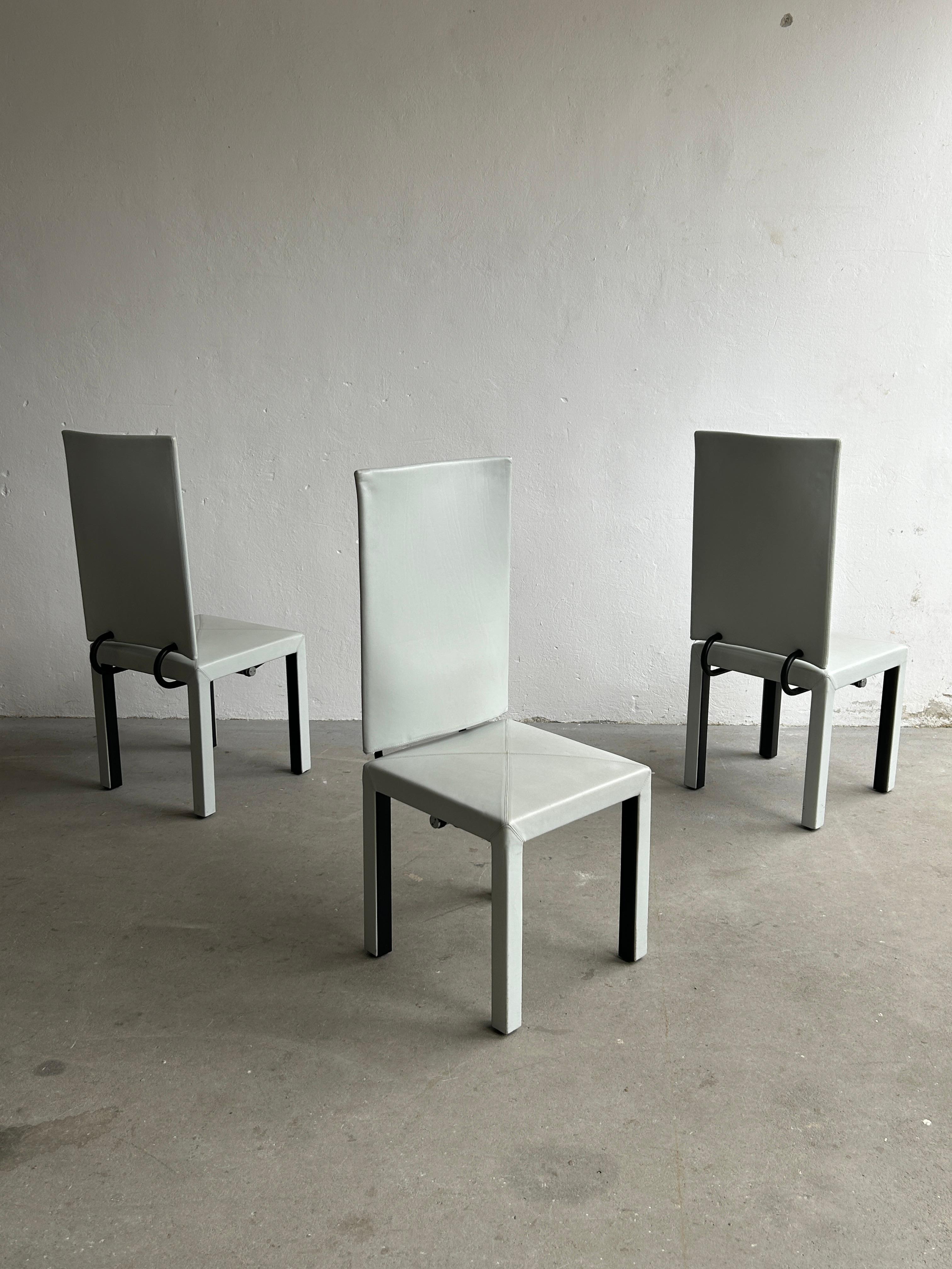 italien 1 des 3 fauteuils Arcadia « Arcalla » en cuir vintage de Paolo Piva pour B&B Italia en vente
