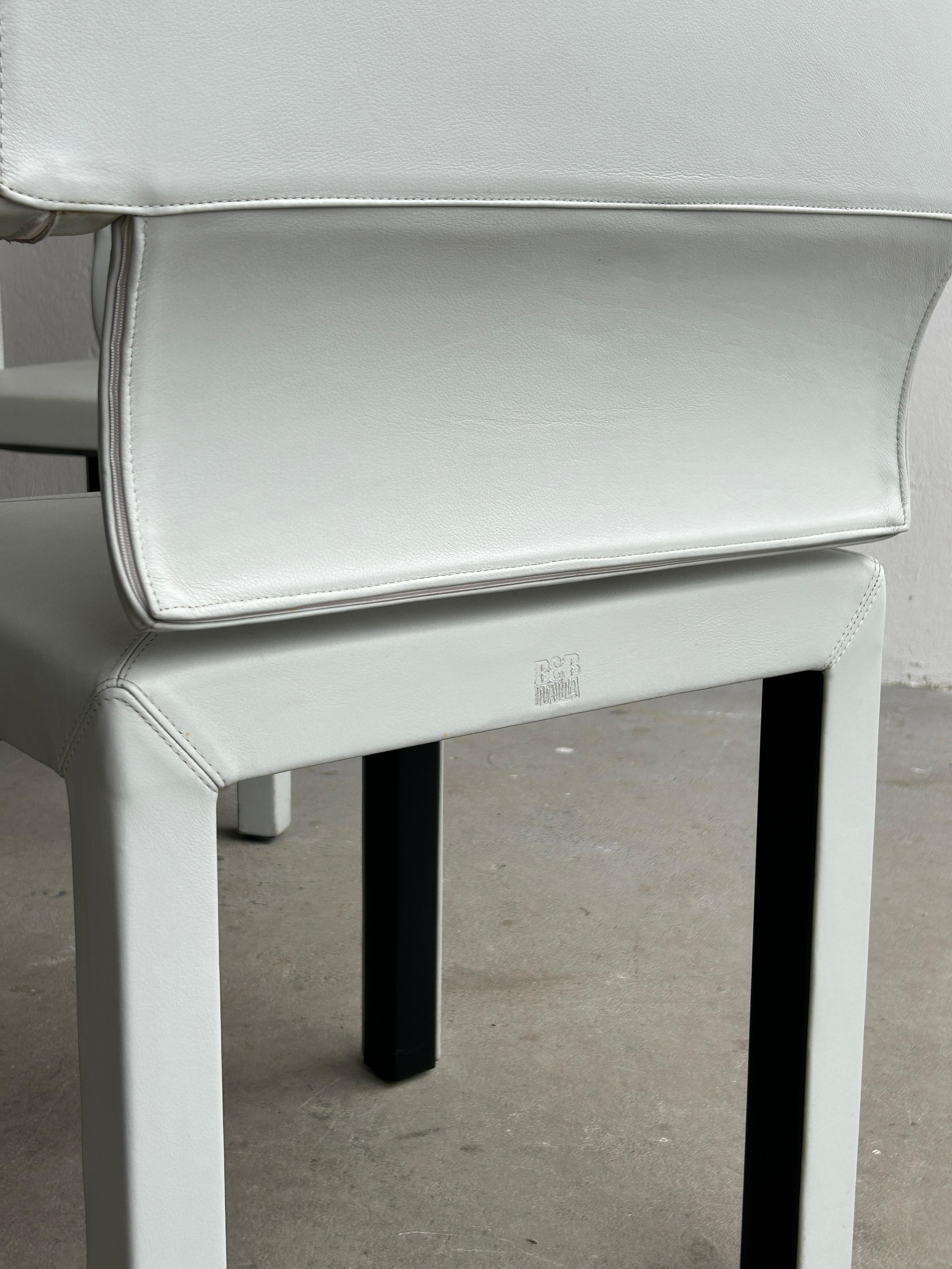 1 des 3 fauteuils Arcadia « Arcona » en cuir vintage de Paolo Piva pour B&B Italia 4