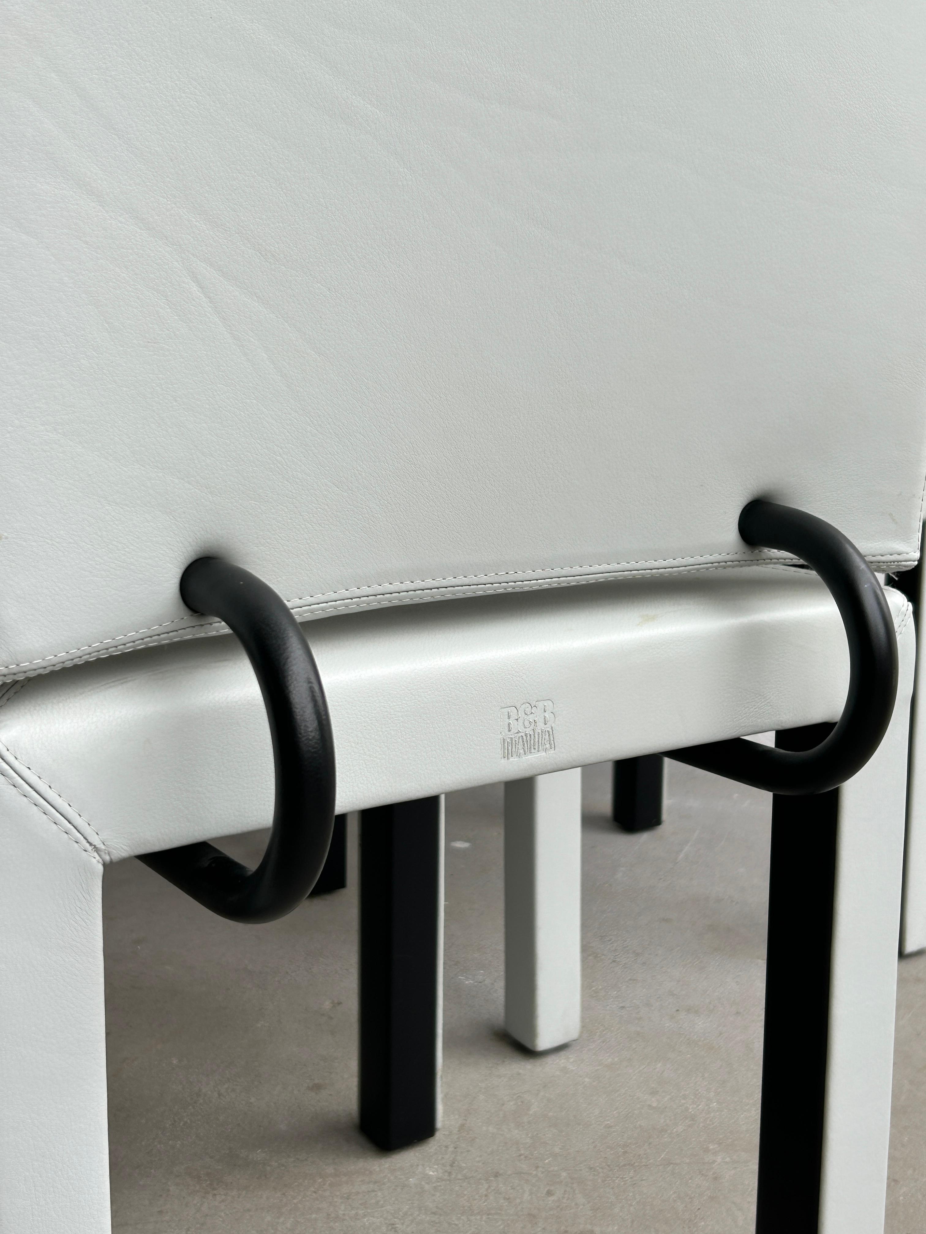 1 des 3 fauteuils Arcadia « Arcona » en cuir vintage de Paolo Piva pour B&B Italia 5