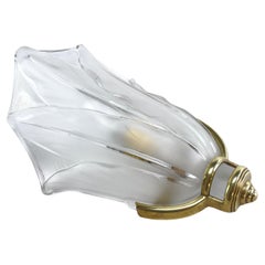 1 of 3 ART DECO Wall Lamp signed EZAN France Bronze Glass 1940s