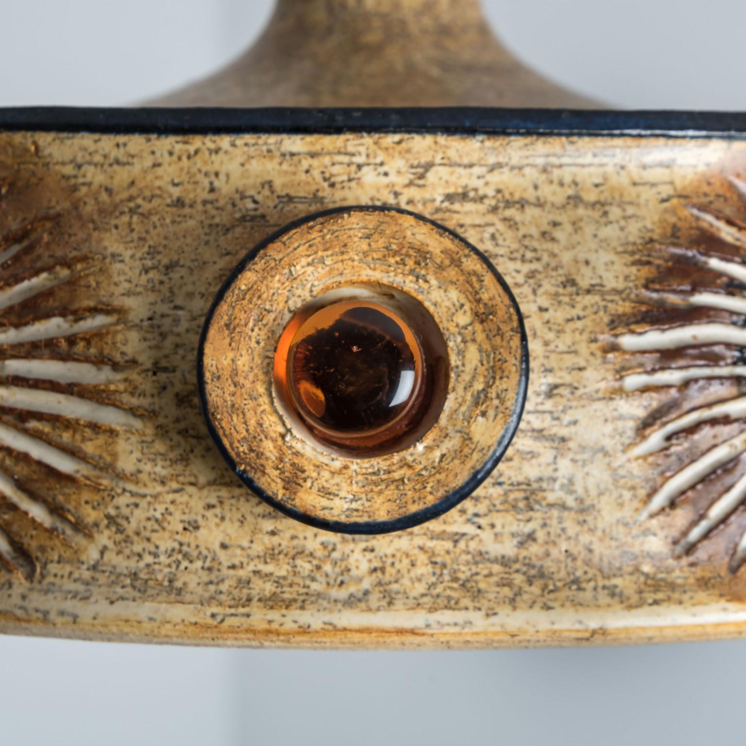 1 of 3 Blue Ceramic Pendant Lights, Denmark, 1970 For Sale 5
