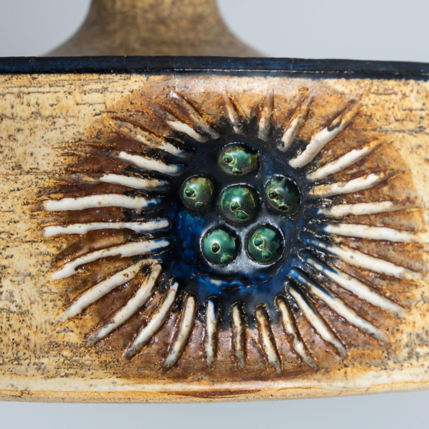 1 of 3 Blue Ceramic Pendant Lights, Denmark, 1970 For Sale 6