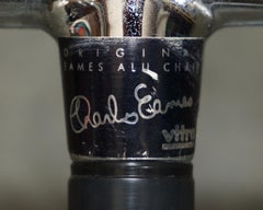 1 VON 3 BROWN 1987 VITRA EAMES HERMAN MILLER EA 116 MODEL OFFICE SWIVEL CHAIRs