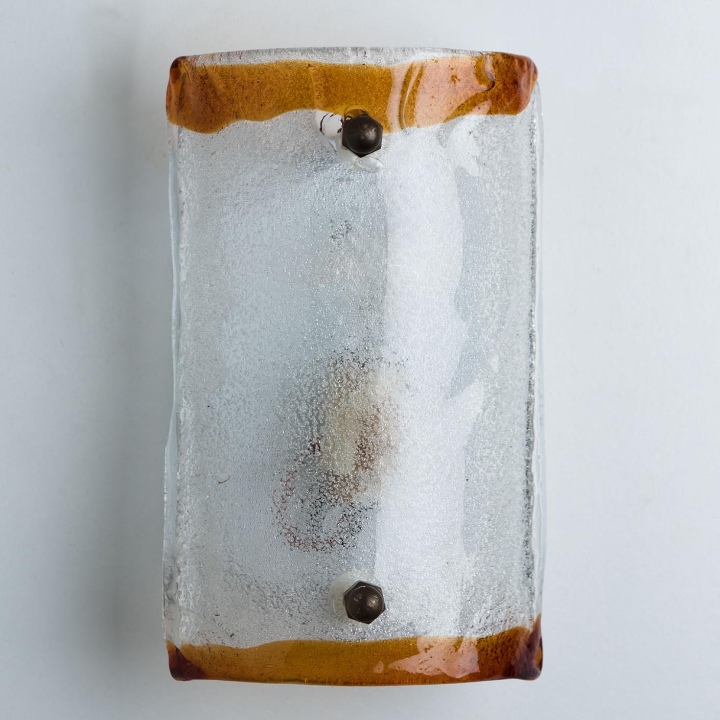 1 de 3 Apliques rectangulares marrones de Mazzega, 1960 Otro en venta