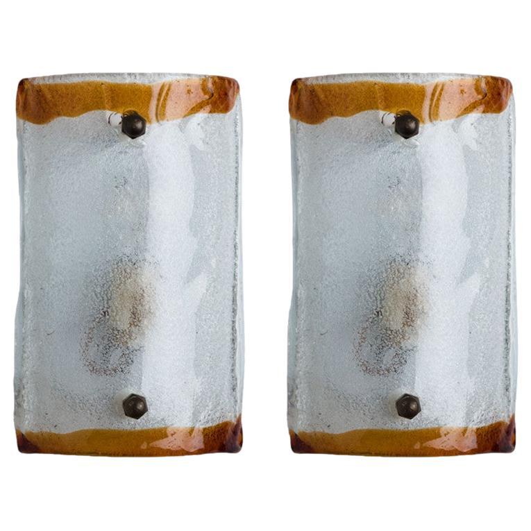 1 de 3 Apliques rectangulares marrones de Mazzega, 1960 en venta