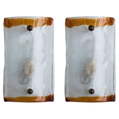 1 de 3 Apliques rectangulares marrones de Mazzega, 1960