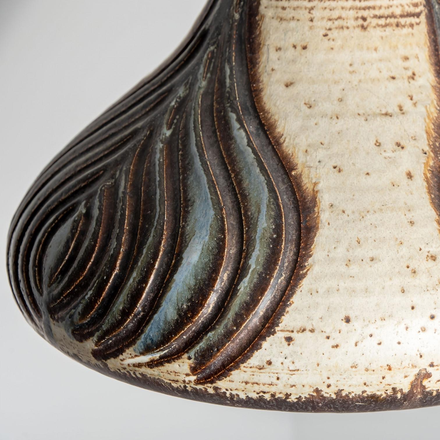 1 de 3 Pendentifs en céramique brun-beige, Danemark, années 1960 Bon état - En vente à Rijssen, NL