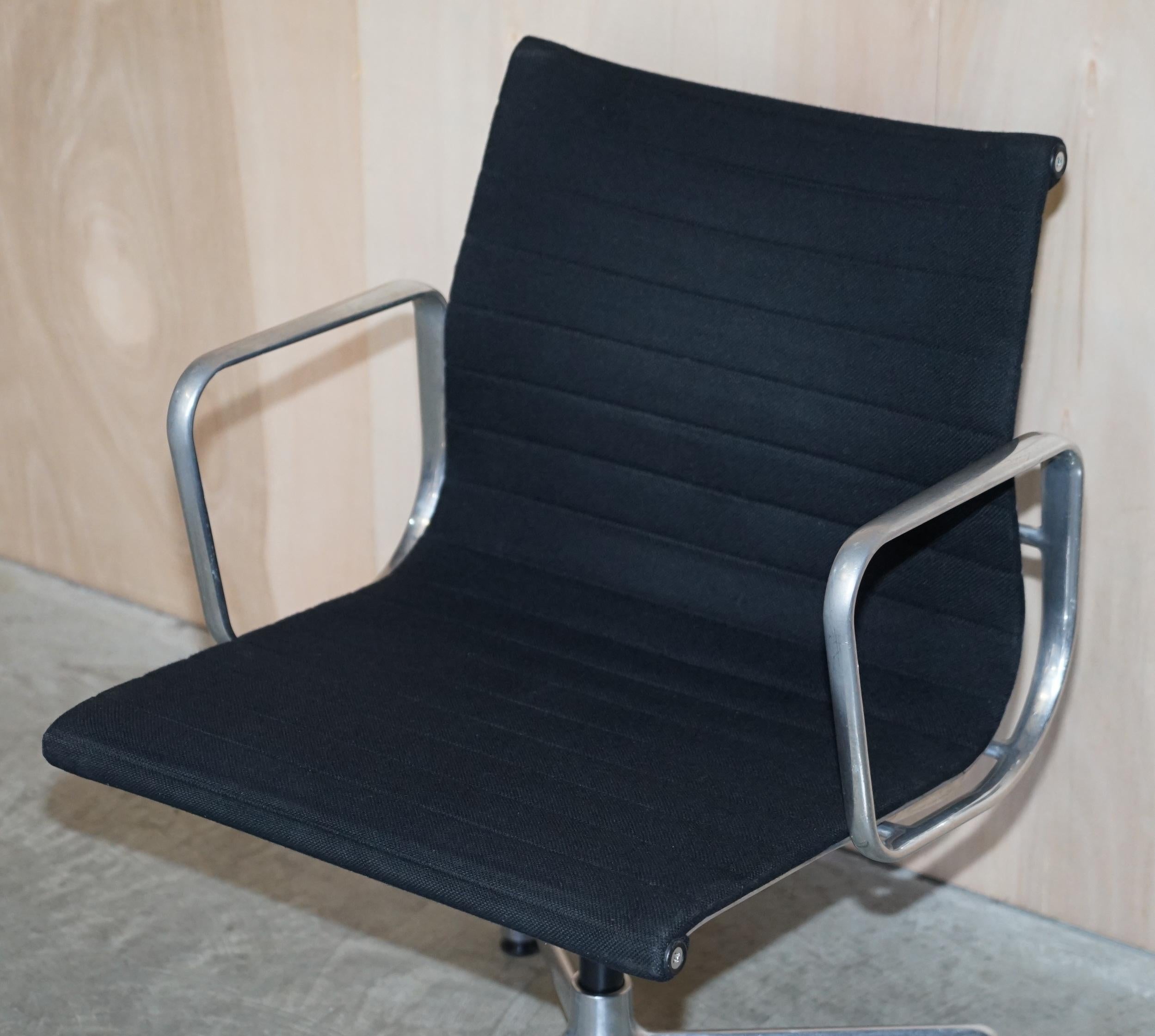 20th Century 1 of 3 Charles & Ray Vitra Eames EA108 Hopsak Swivel Office Armchairs For Sale