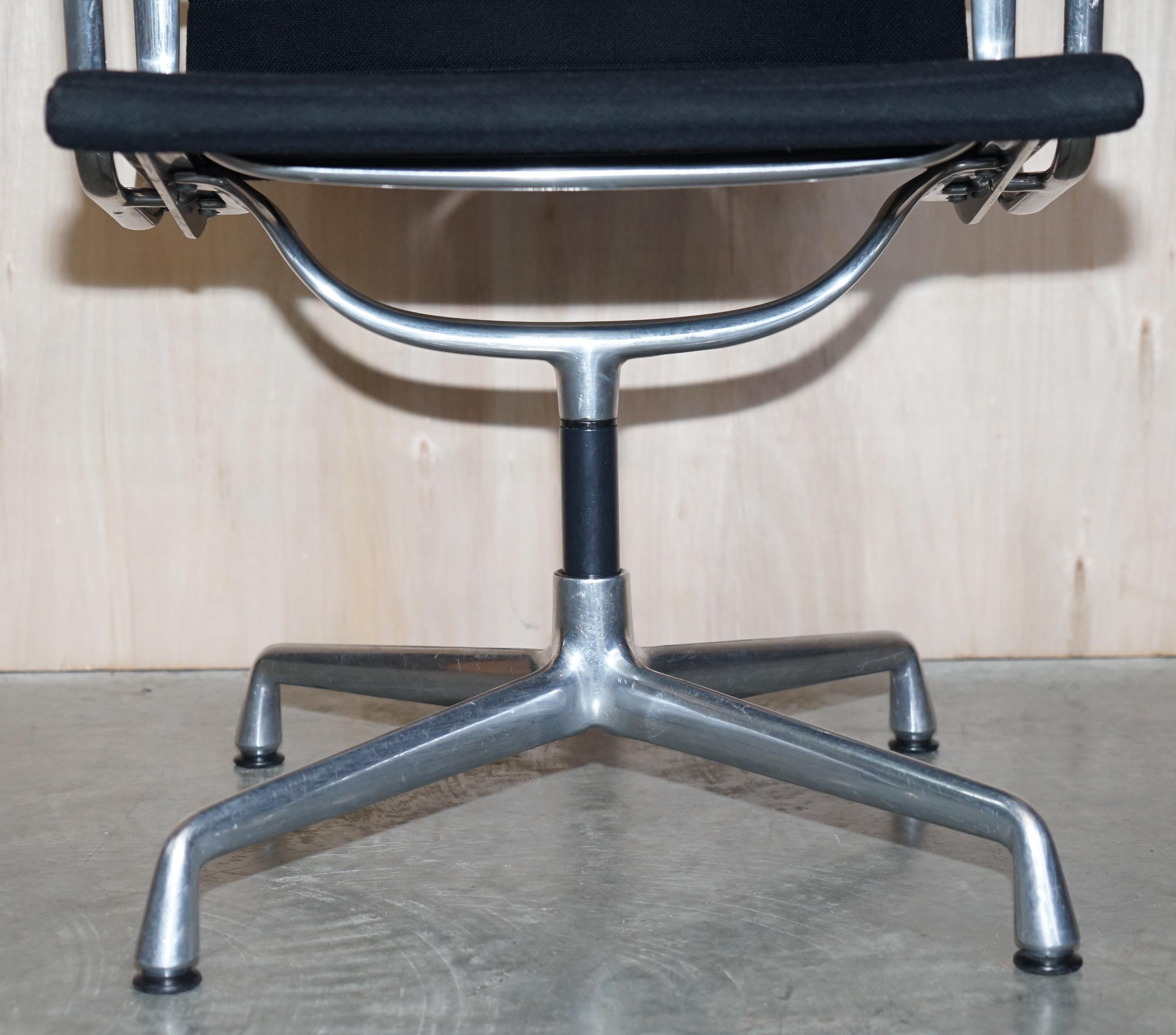 Chrome 1 of 3 Charles & Ray Vitra Eames EA108 Hopsak Swivel Office Armchairs For Sale