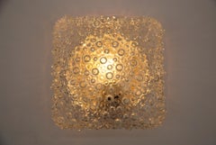 Clear Lovely Bubble Glass Wall Lamp or Flush Mount Light, 1960s Germany