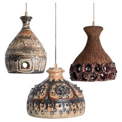 1 de 3 Lights en céramique Brown, Danemark, 1970