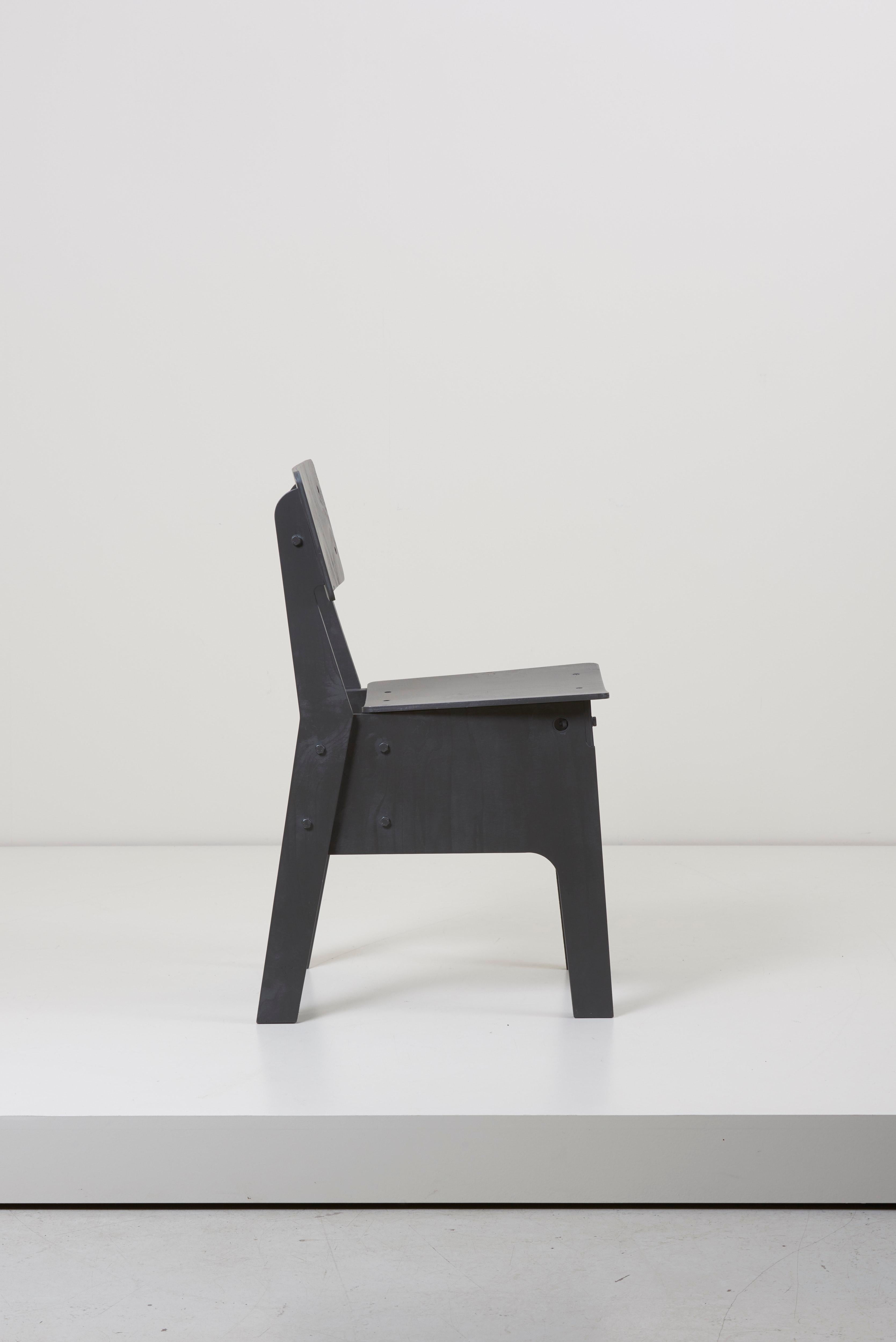 1 of 3 Crisis Chairs by Piet Hein Eek in Plywood 3