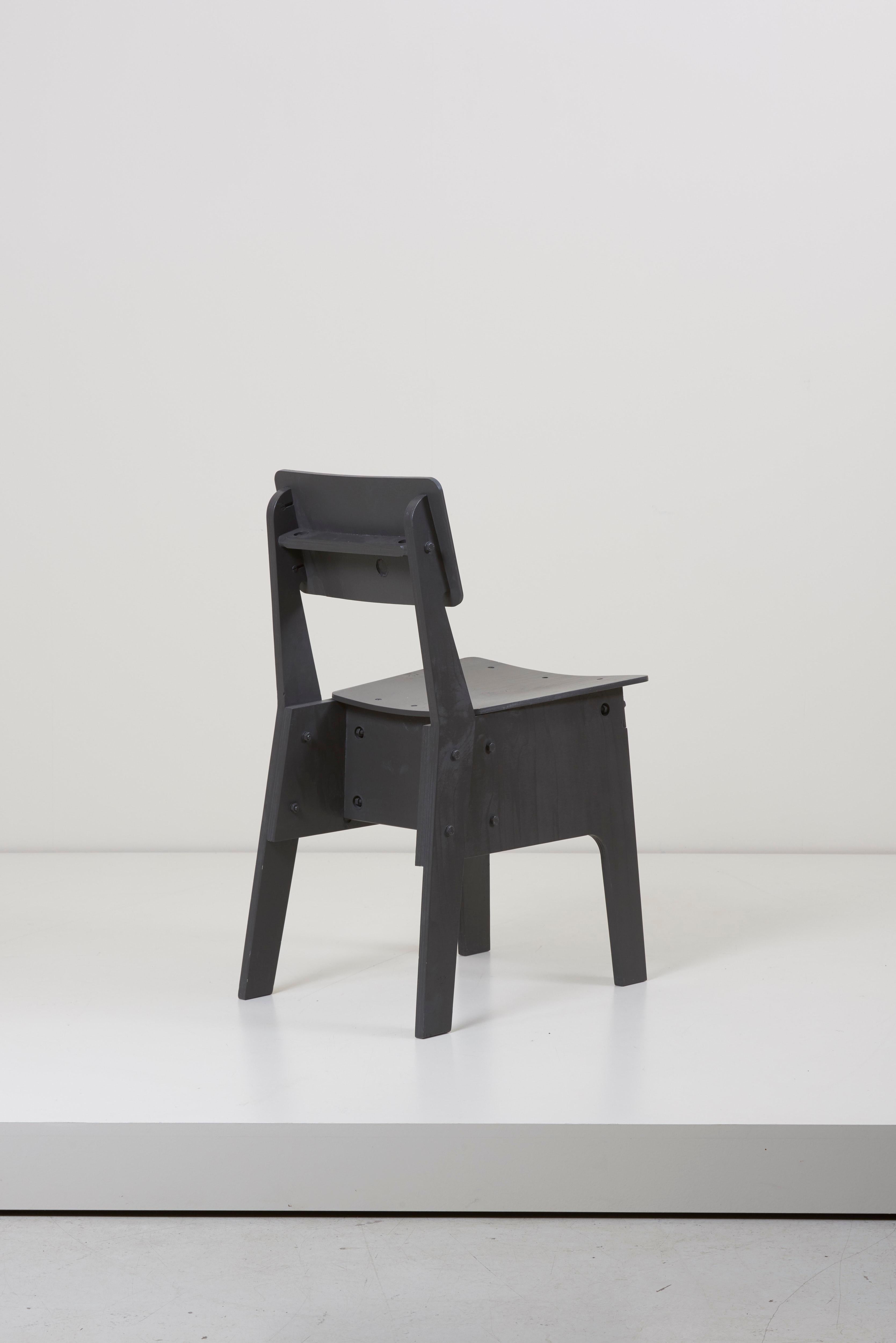1 of 3 Crisis Chairs by Piet Hein Eek in Plywood 4