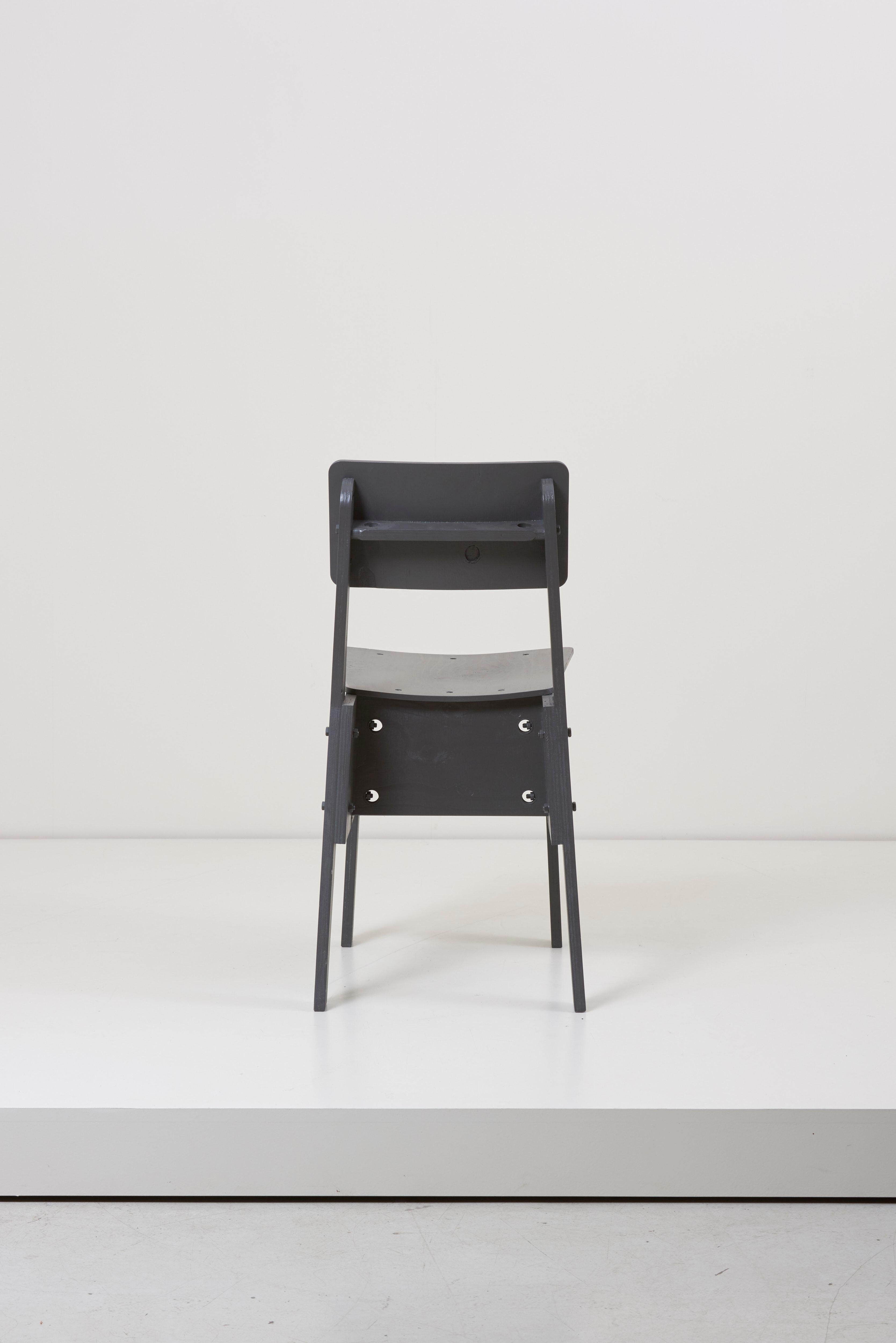 1 of 3 Crisis Chairs by Piet Hein Eek in Plywood 5