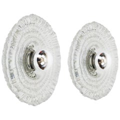 1 of 3 Exclusive Sputnik Crystal Glass Wall Sconce by Peill & Putzler, Germany