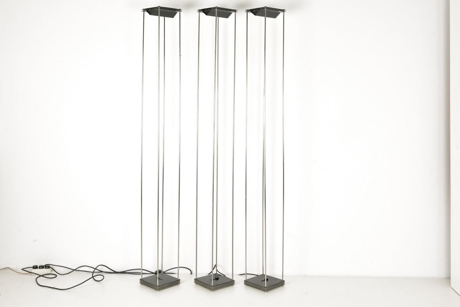 Steel 1 of 3 Floor Lamps Basis by Jean Marc da Costa for SERIEN, Germany - 1984 For Sale