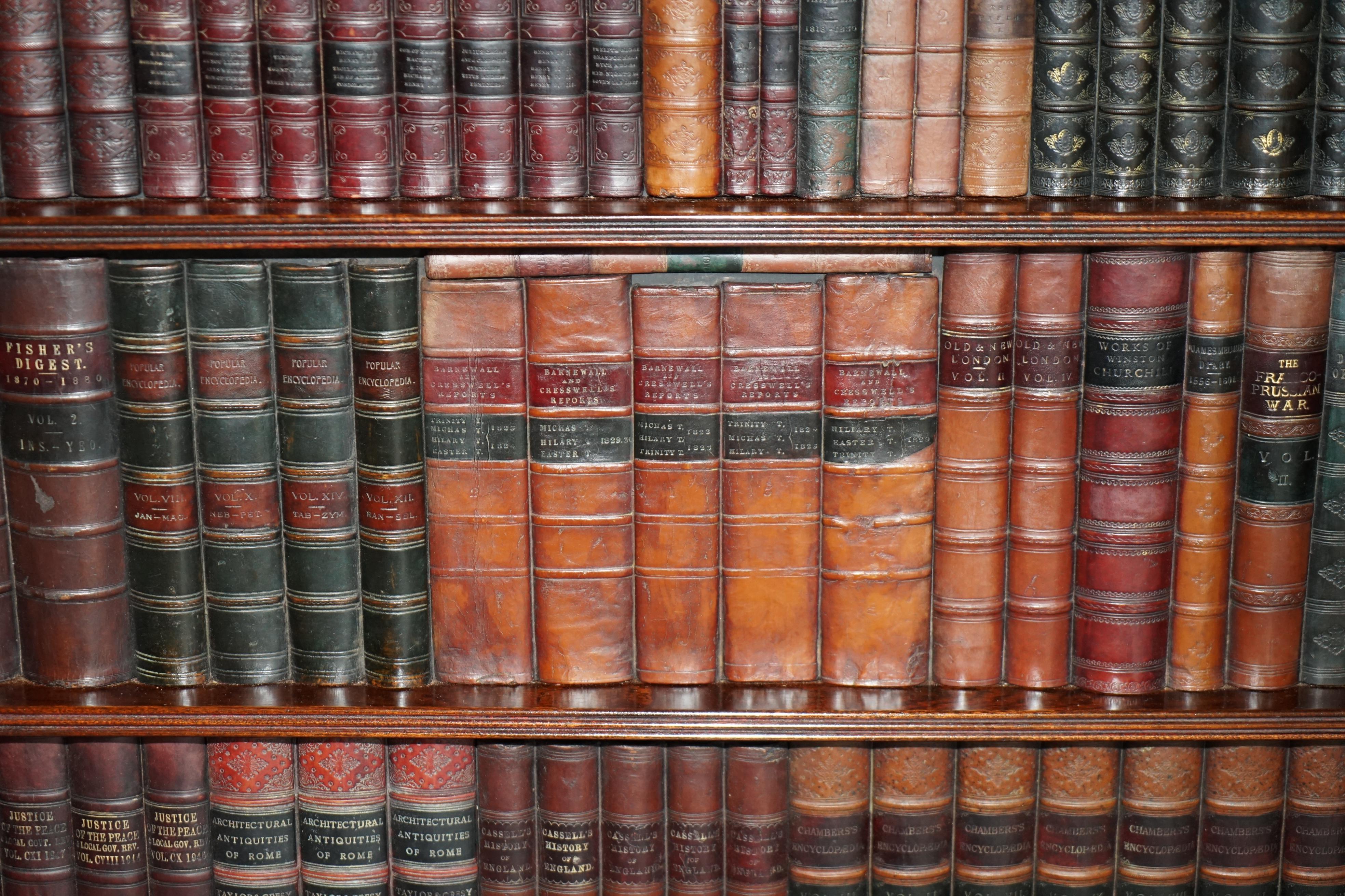 1 OF 3 FULLY RESTORED RARE EXTRA LARGE 127X190CM FAUX BOOK LIBRARY WALL PANELs For Sale 3