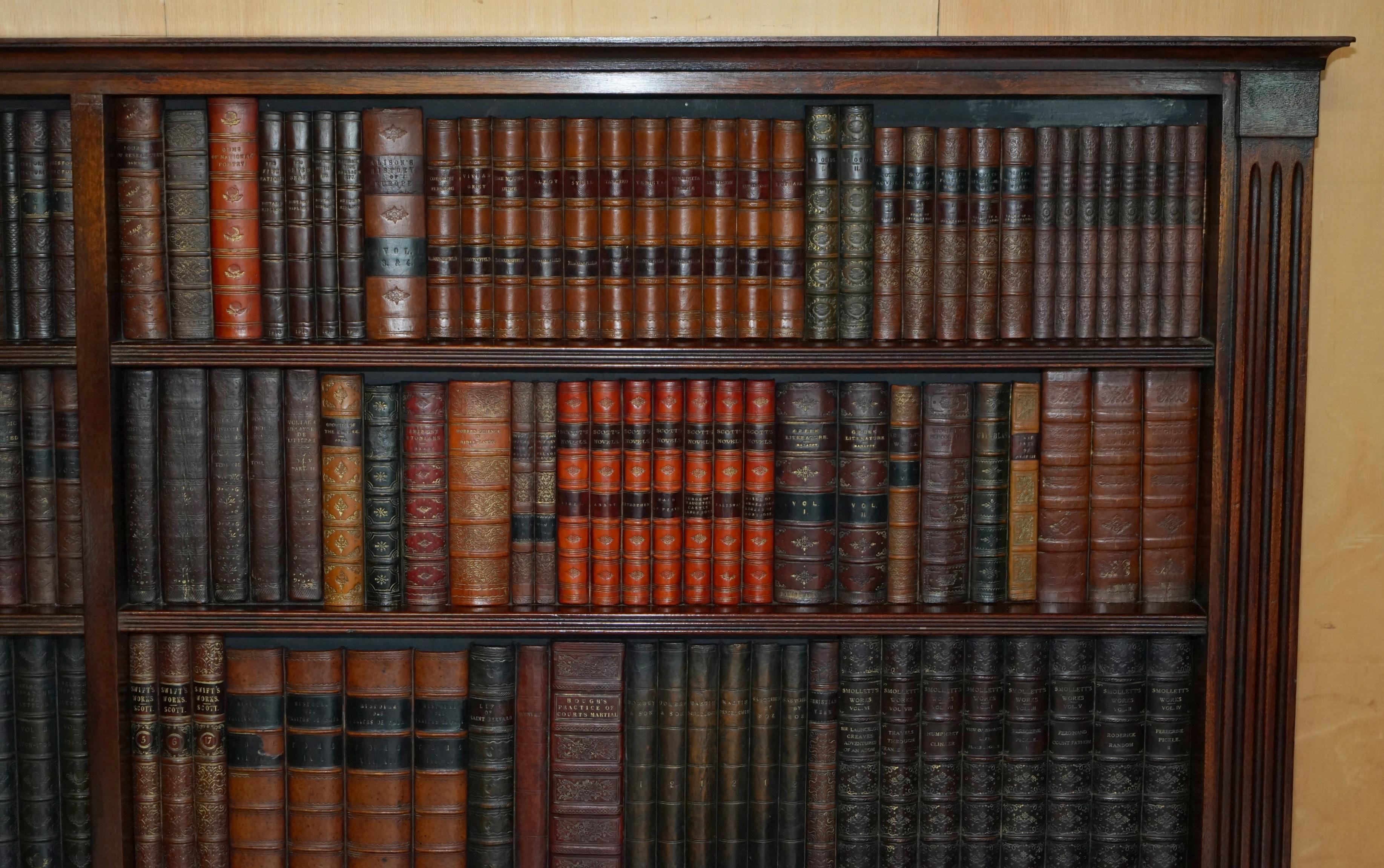 1 OF 3 FULLY RESTORED RARE EXTRA LARGE 127X190CM FAUX BOOK LIBRARY WALL PANELs For Sale 6
