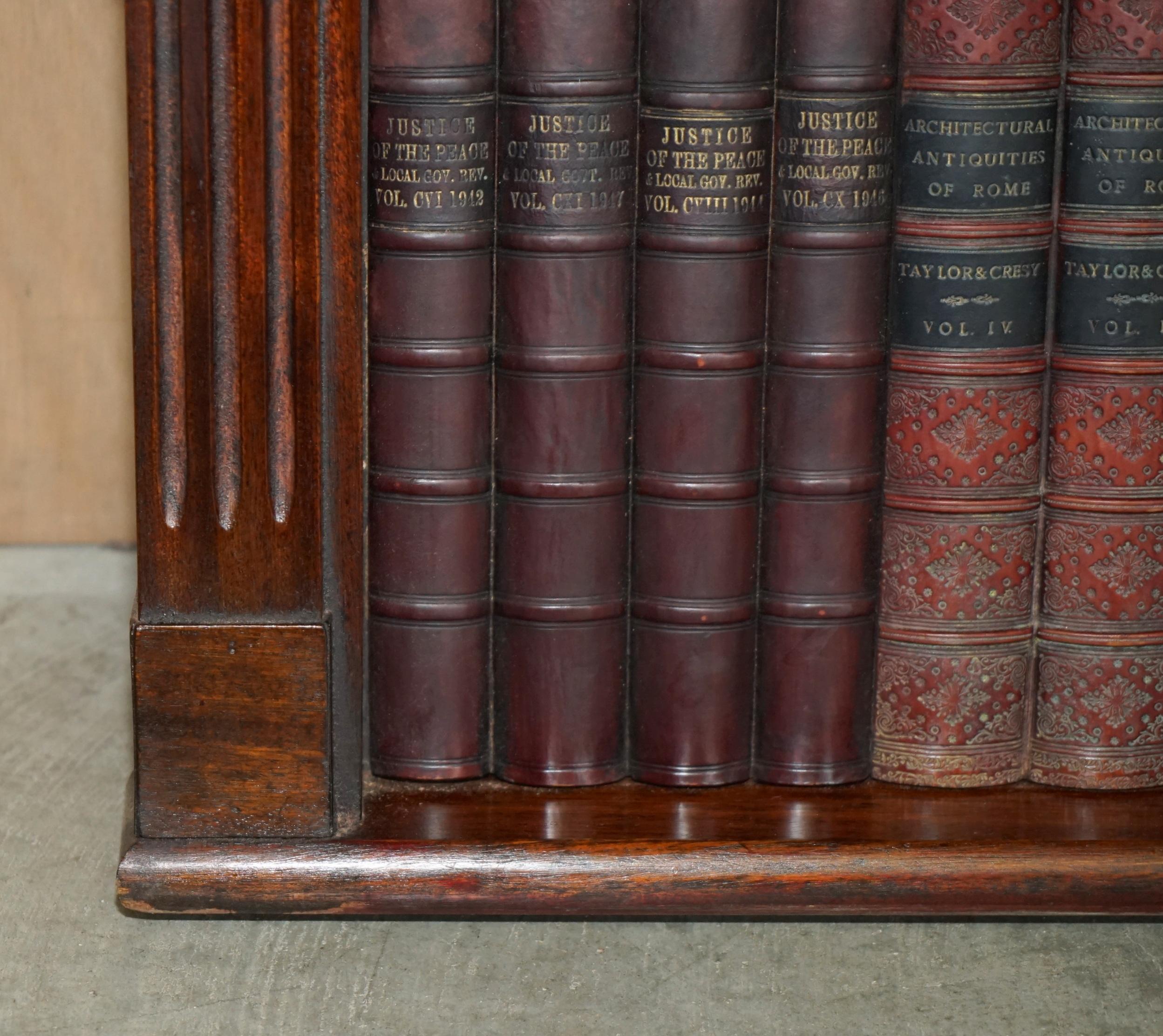 Hand-Crafted 1 OF 3 FULLY RESTORED RARE EXTRA LARGE 127X190CM FAUX BOOK LIBRARY WALL PANELs For Sale
