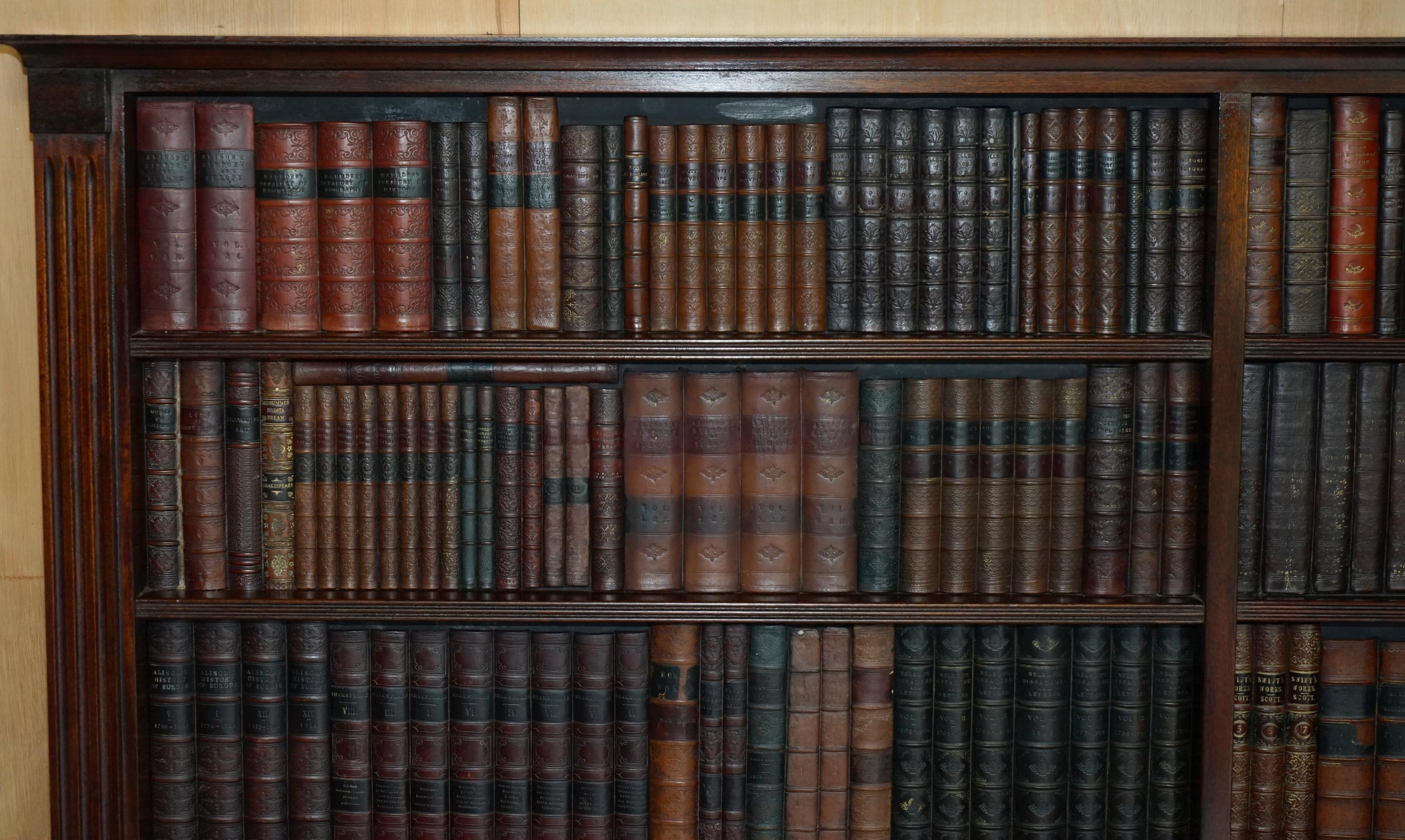 1 OF 3 FULLY RESTORED RARE EXTRA LARGE 127X190CM FAUX BOOK LIBRARY WALL PANELs In Good Condition For Sale In West Sussex, Pulborough