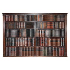 1 OF 3 FULLY RESTORED RARE EXTRA LARGE 127X190CM FAUX BOOK LIBRARY WALL PANELs