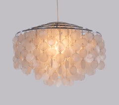 1 *sur 3' Lustre « Fun » de 24", en capiz, Verner Panton, J. Luber Ag, Suisse, 1964