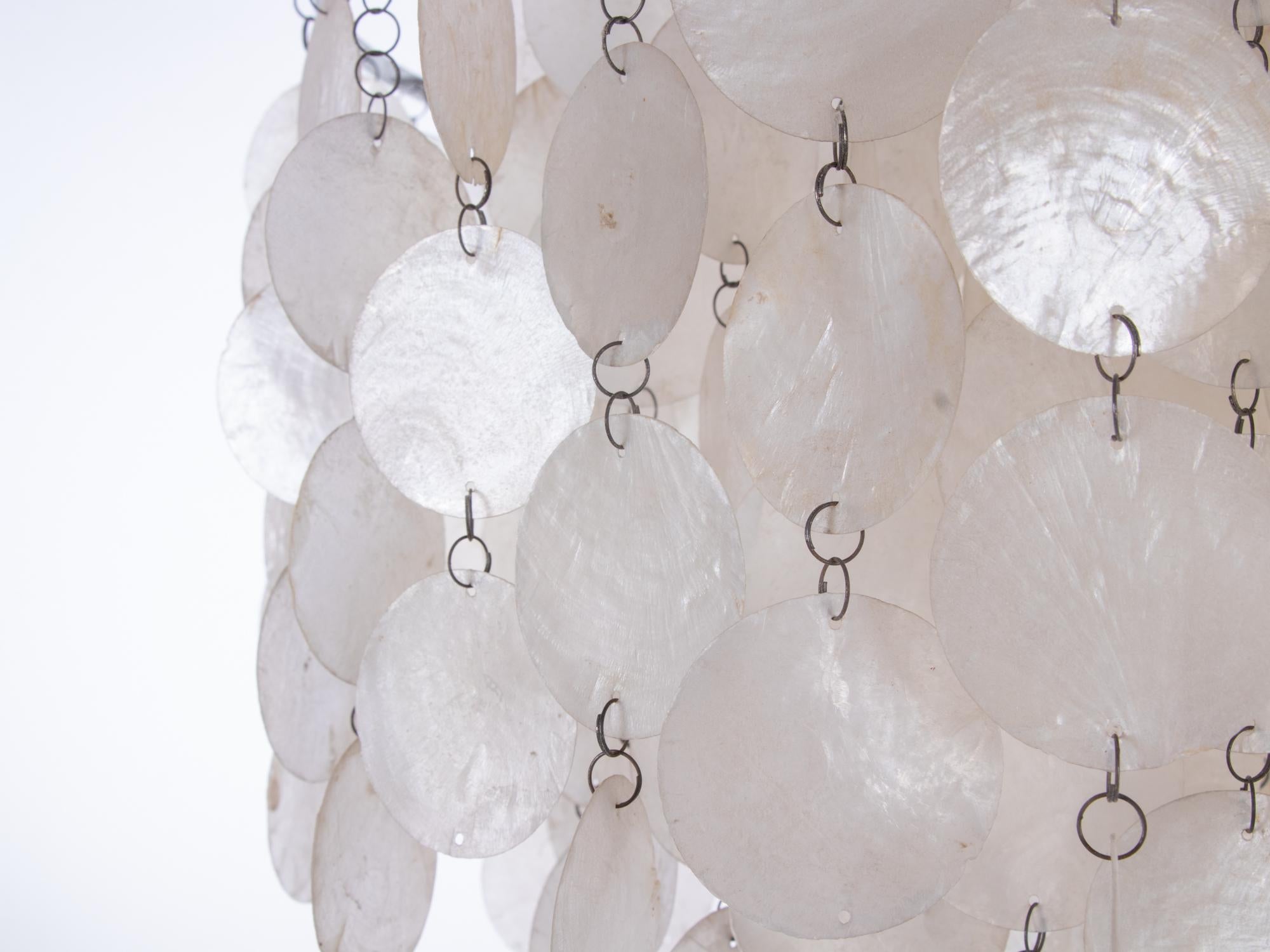 Mid-20th Century '1 of 3' Fun Shell Chandelier by Verner Panton for J. Luber Ag, Switzerland 1964 For Sale