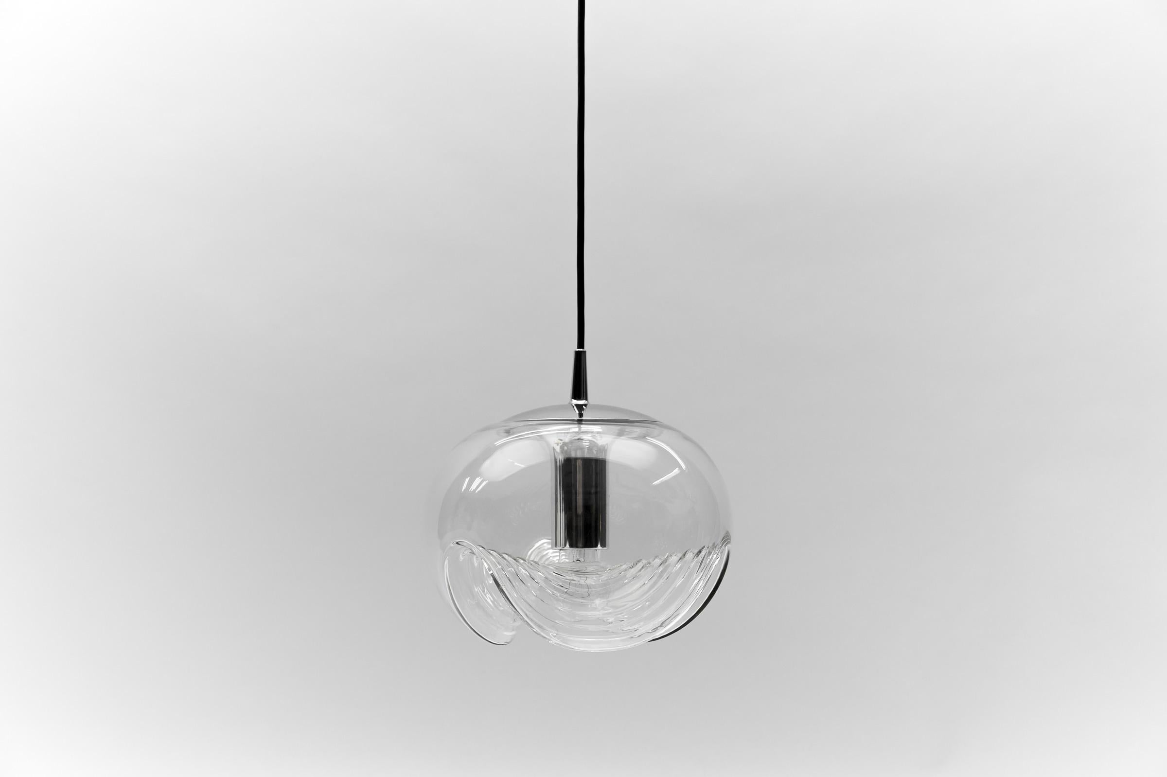 Mid-Century Modern 1. of 3 Glass Ceiling Lamp 