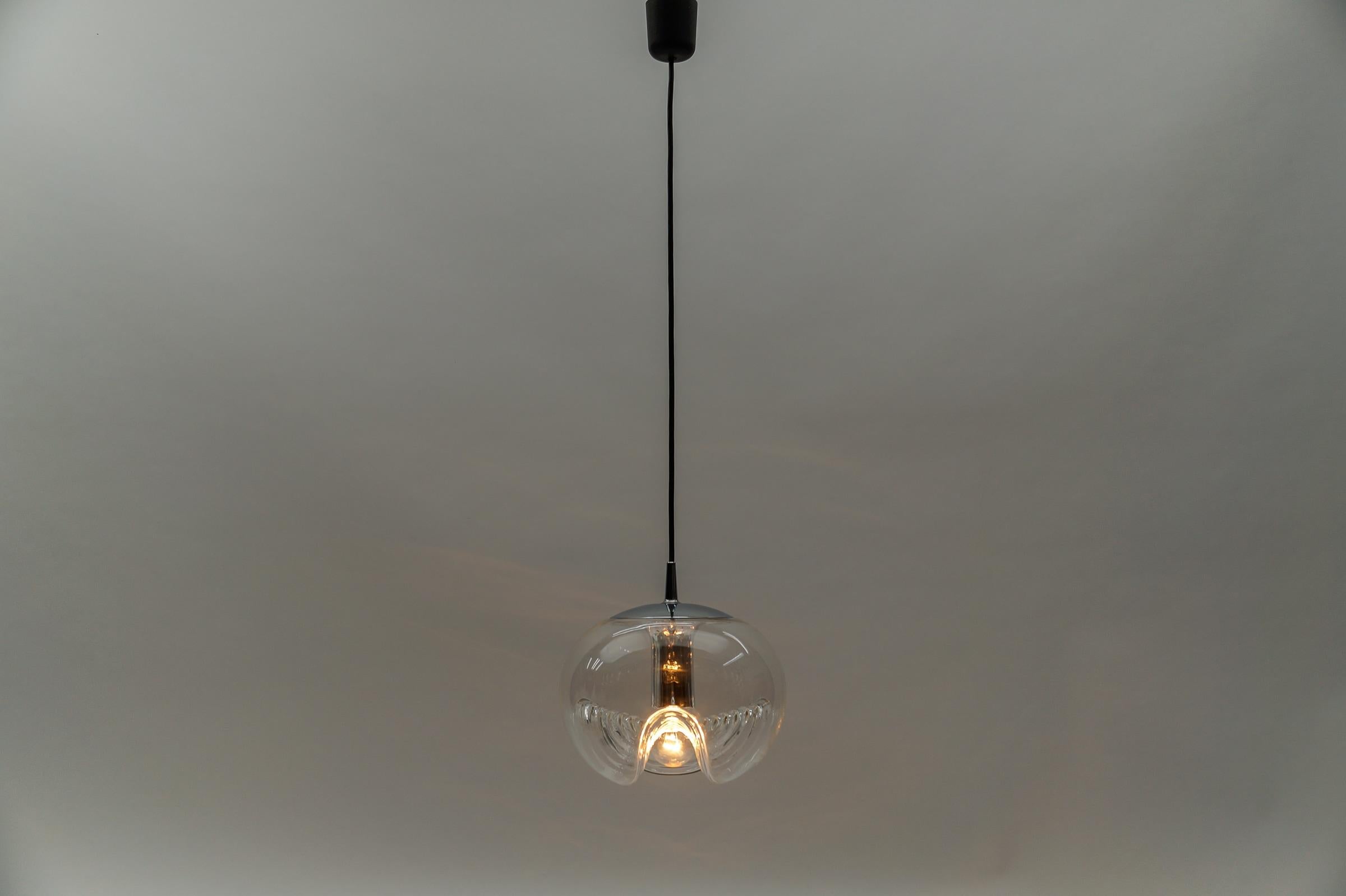 German 1. of 3 Glass Ceiling Lamp 