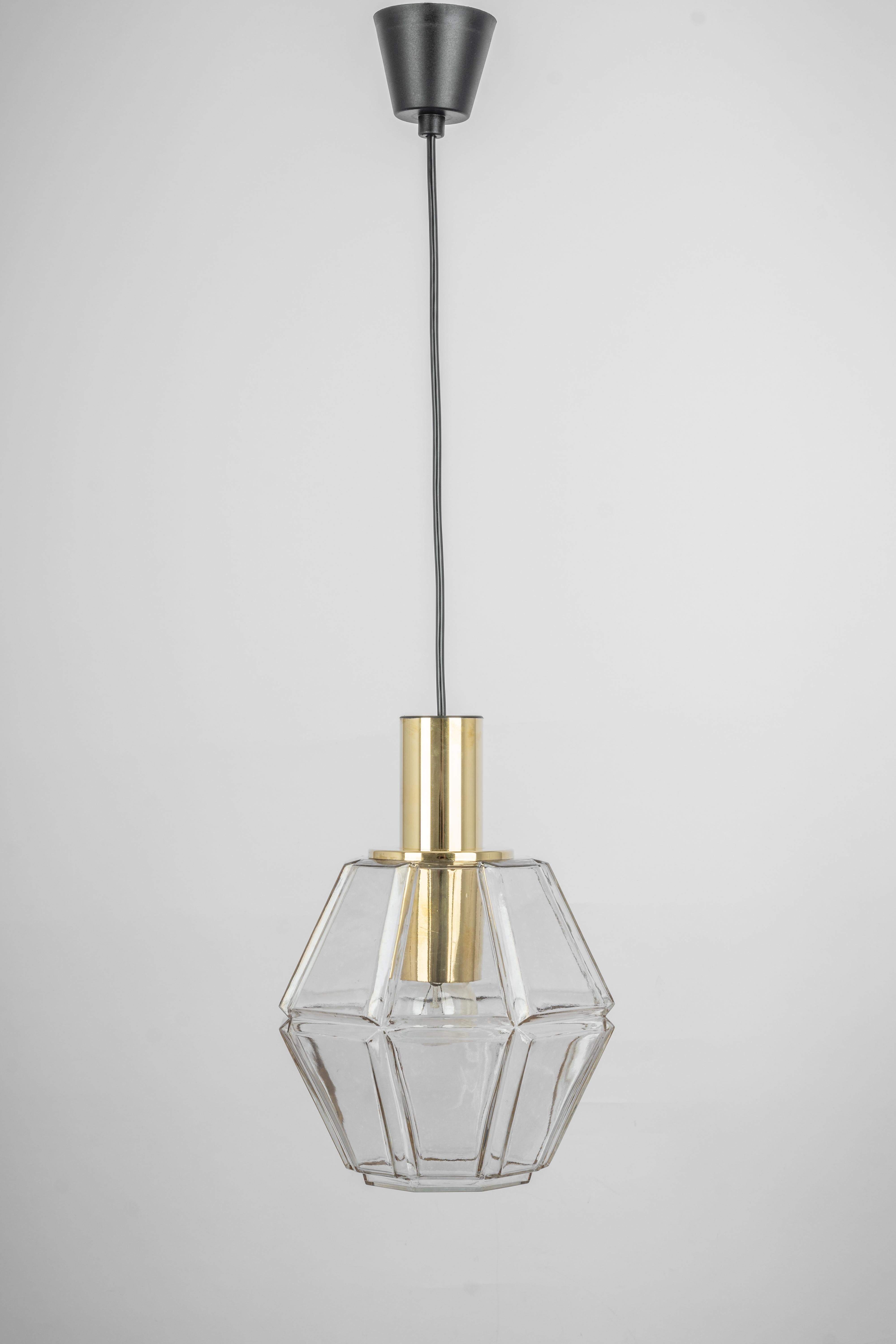 1 of 3 Glass Pendant lights by Limburg, Germany, 1970s For Sale 4