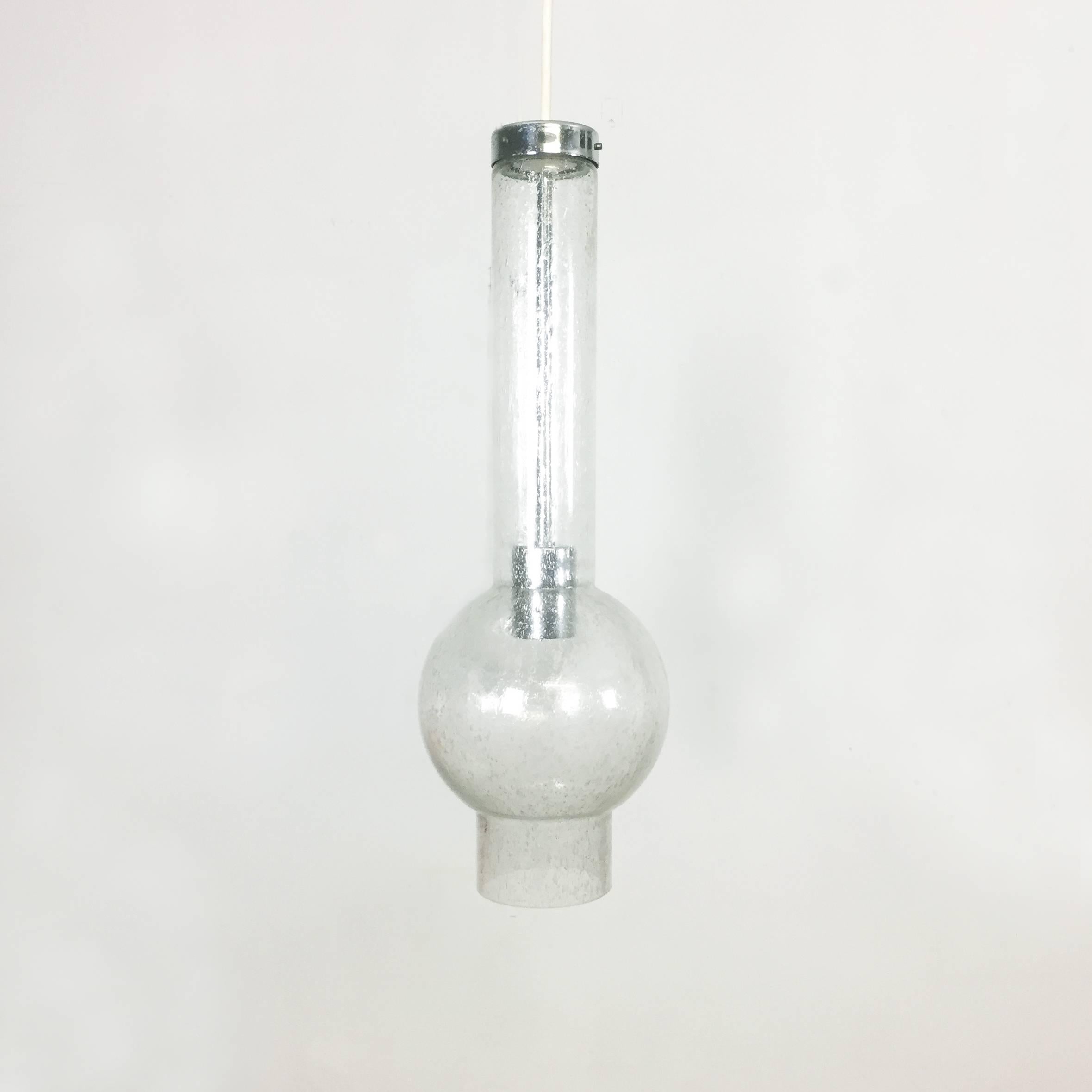 1 of 3 Handblown Glass Tube Light Made by Staff Lights 1970s, Germany For Sale 2