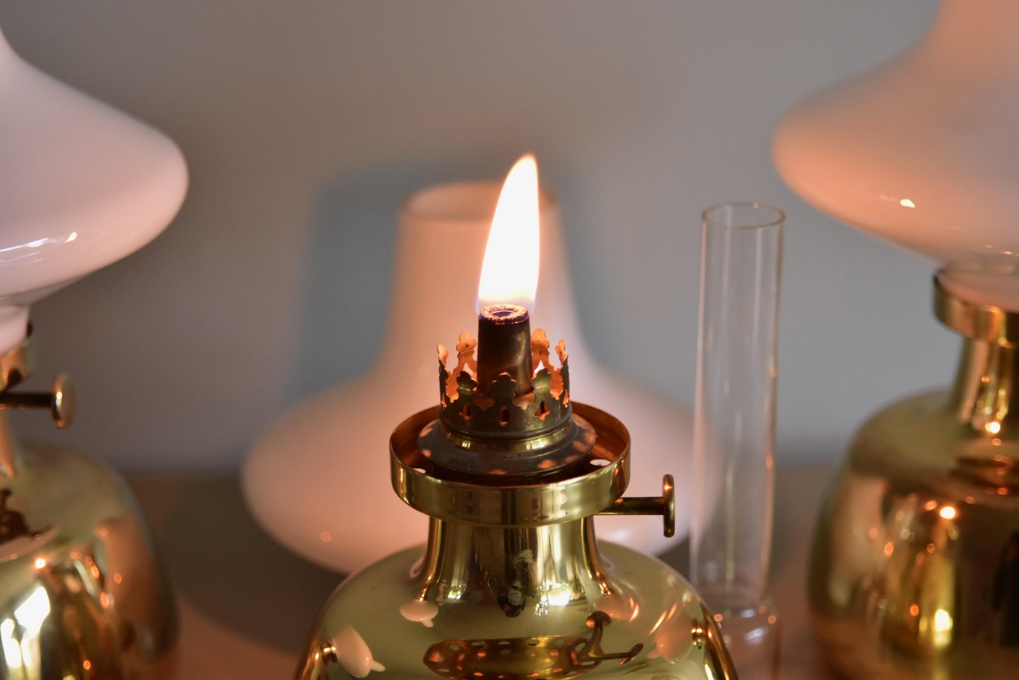 1 of 3 Henning Koppel Petronella Oil Lamp by Louis Poulsen, Denmark In Good Condition In Krefeld, DE