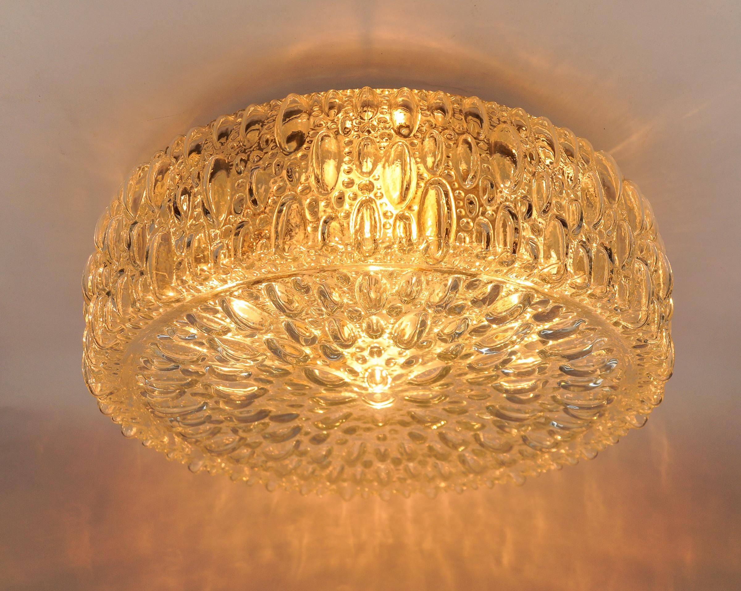 1. de 3 Enorme Lámpara de Pared / Empotrable de Cristal Burbuja de Limburg, años 60 Alemania en Bueno estado para la venta en Nürnberg, Bayern