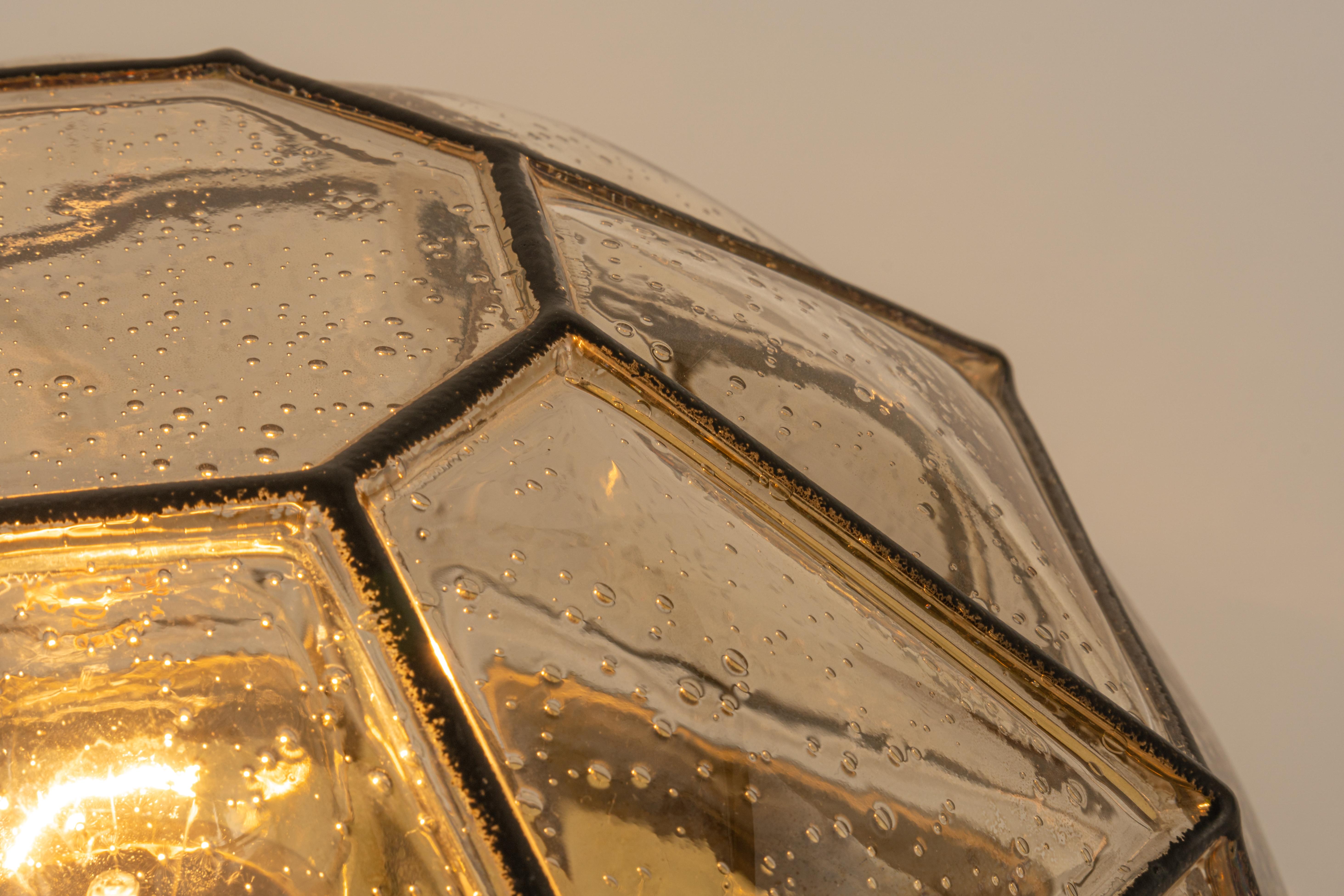 1 von 3 Einbaubeleuchtung aus Eisen und klarem Glas von Limburg, Deutschland, 1960er Jahre im Angebot 6