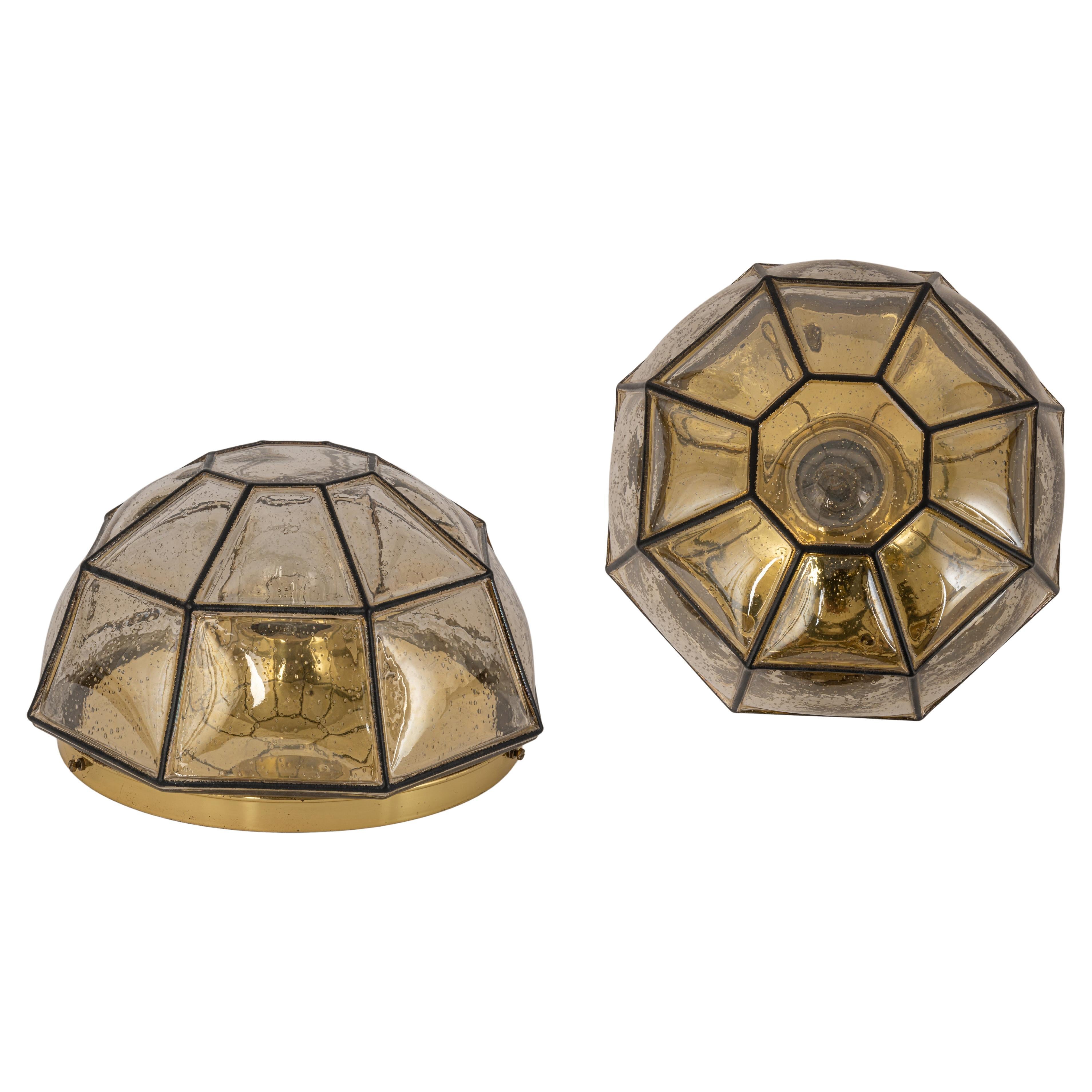 1 of 3 Portaflussi in ferro e vetro trasparente di Limburg, Germania, anni
60